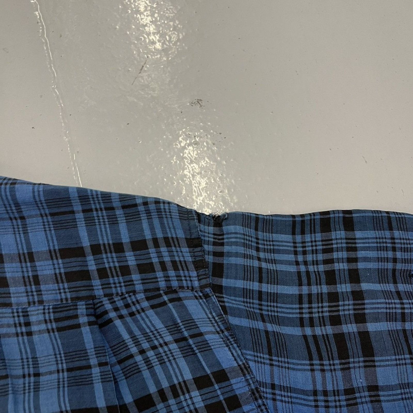 Other Vintage 60s University Woven Plaid Blue Plaid Rayon Shirt Size US L / EU 52-54 / 3 - 5 Thumbnail
