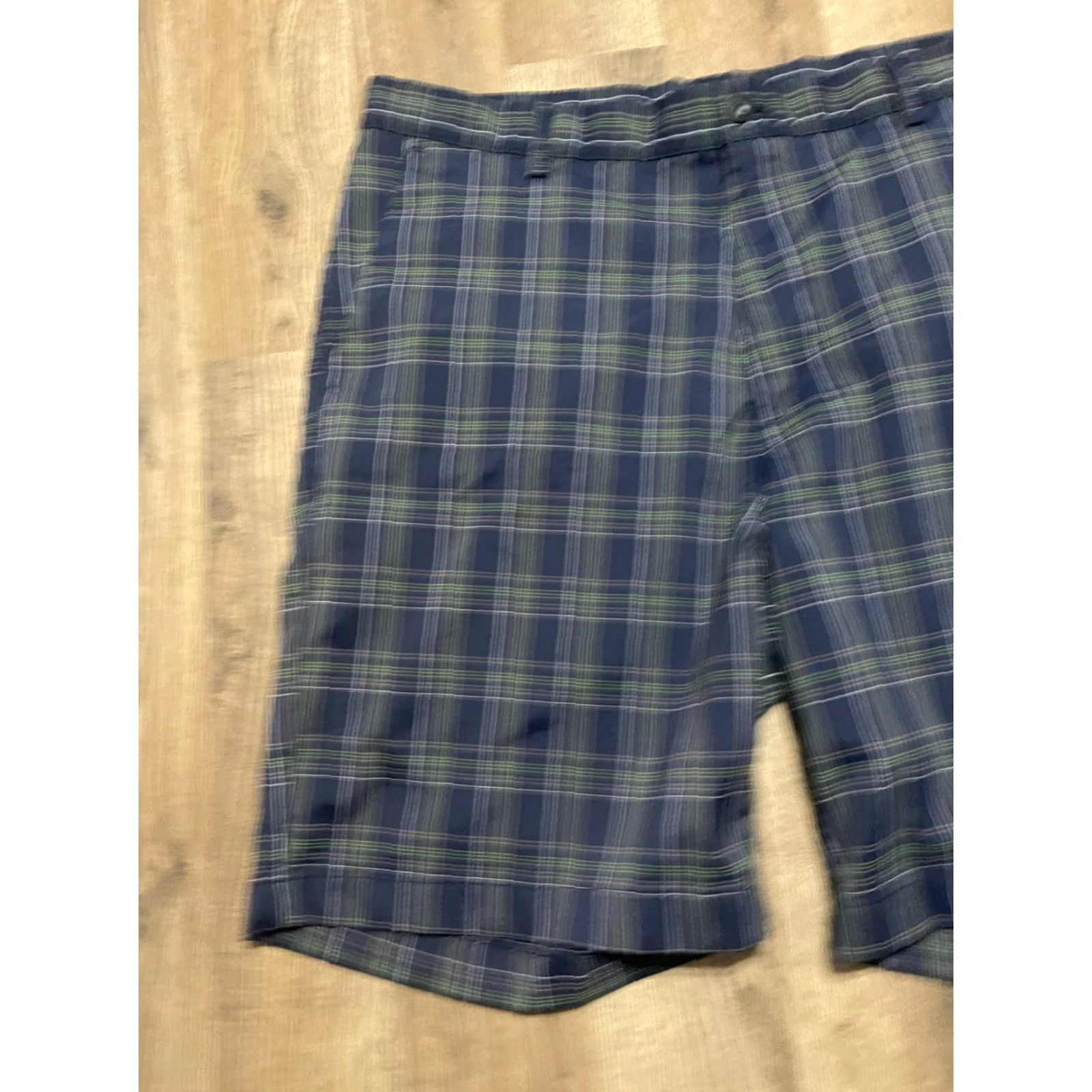 Chaps Chaps Shorts, Men's Size 34, Golf 78, Plaid Chino, Green, Casual, Regular Fit, Flat Front, 34 Size 24" / US 00 / IT 34 - 3 Thumbnail