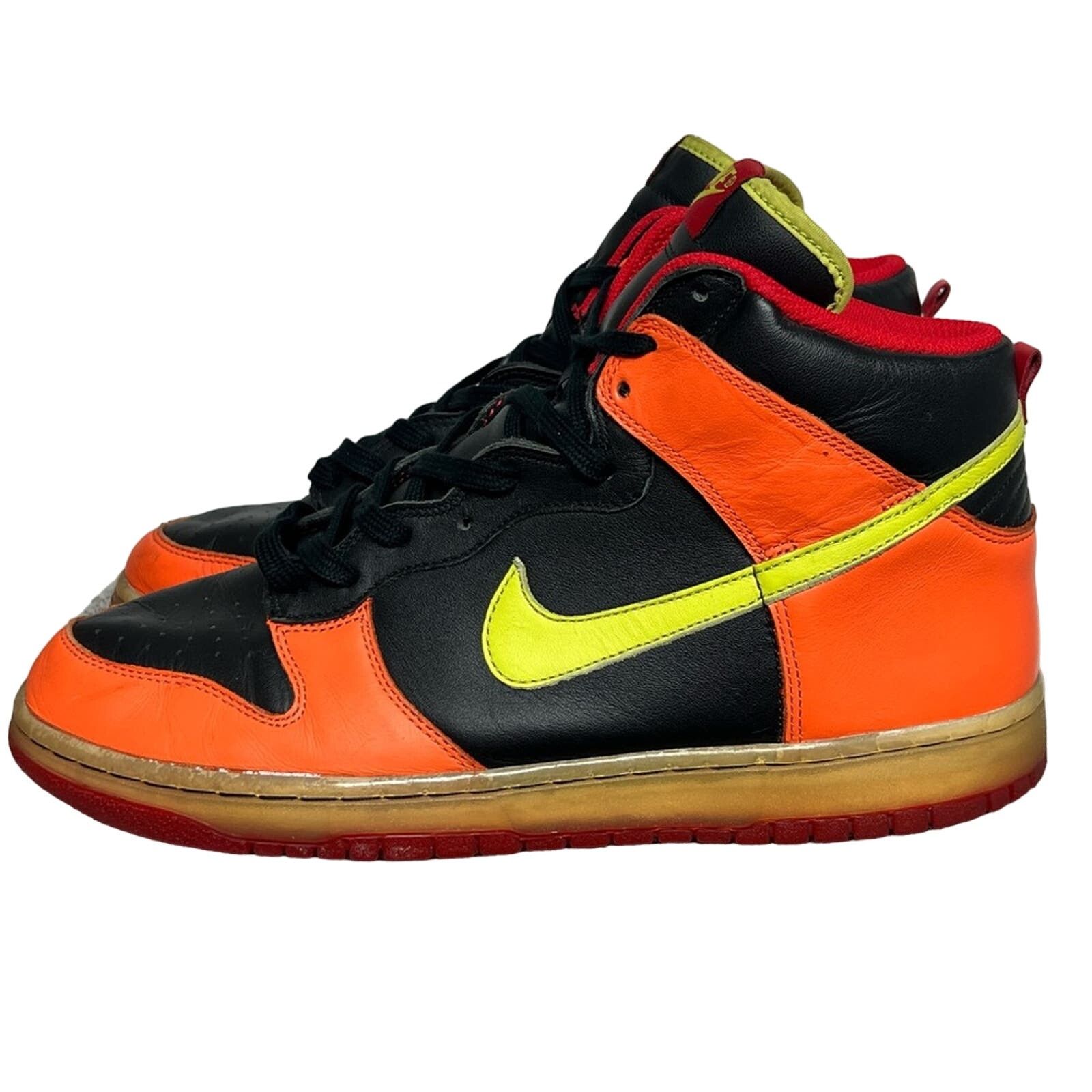 image of Vintage Dunk High Mens Nike Bright Orange Cactus Blaze 2007 Shoes (Size 12)