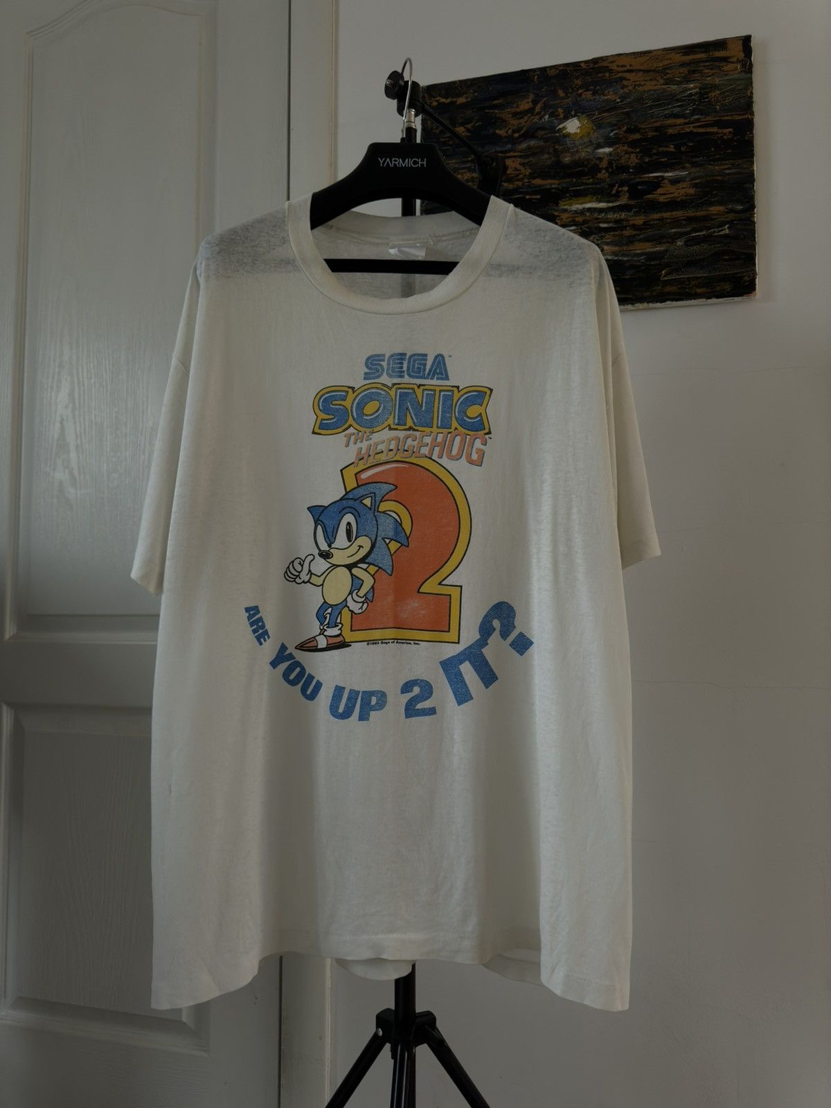 Vintage 1992 SEGA Sonic The Hedgehog T Shirt