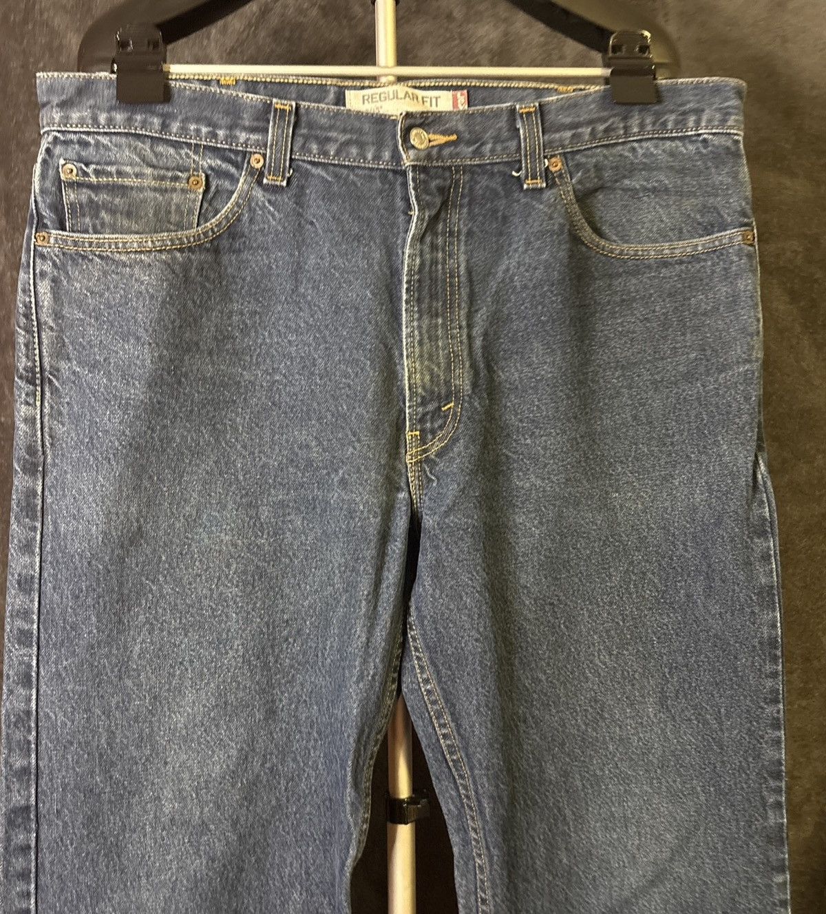 Levi's Levis 505 Mens Blue Denim Jeans Button Size 38 x 32 B7-4 Size US 38 / EU 54 - 3 Thumbnail