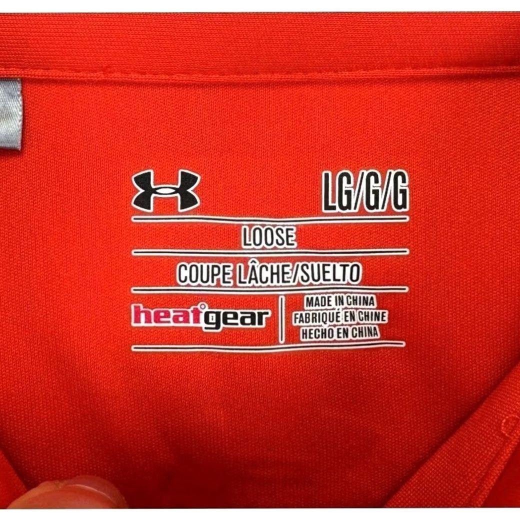 Under Armour Under Armour Polo Shirt Mens Large Orange HeatGear Golf Rugby Short Sleeve Athletic Shirt Size US L / EU 52-54 / 3 - 3 Thumbnail