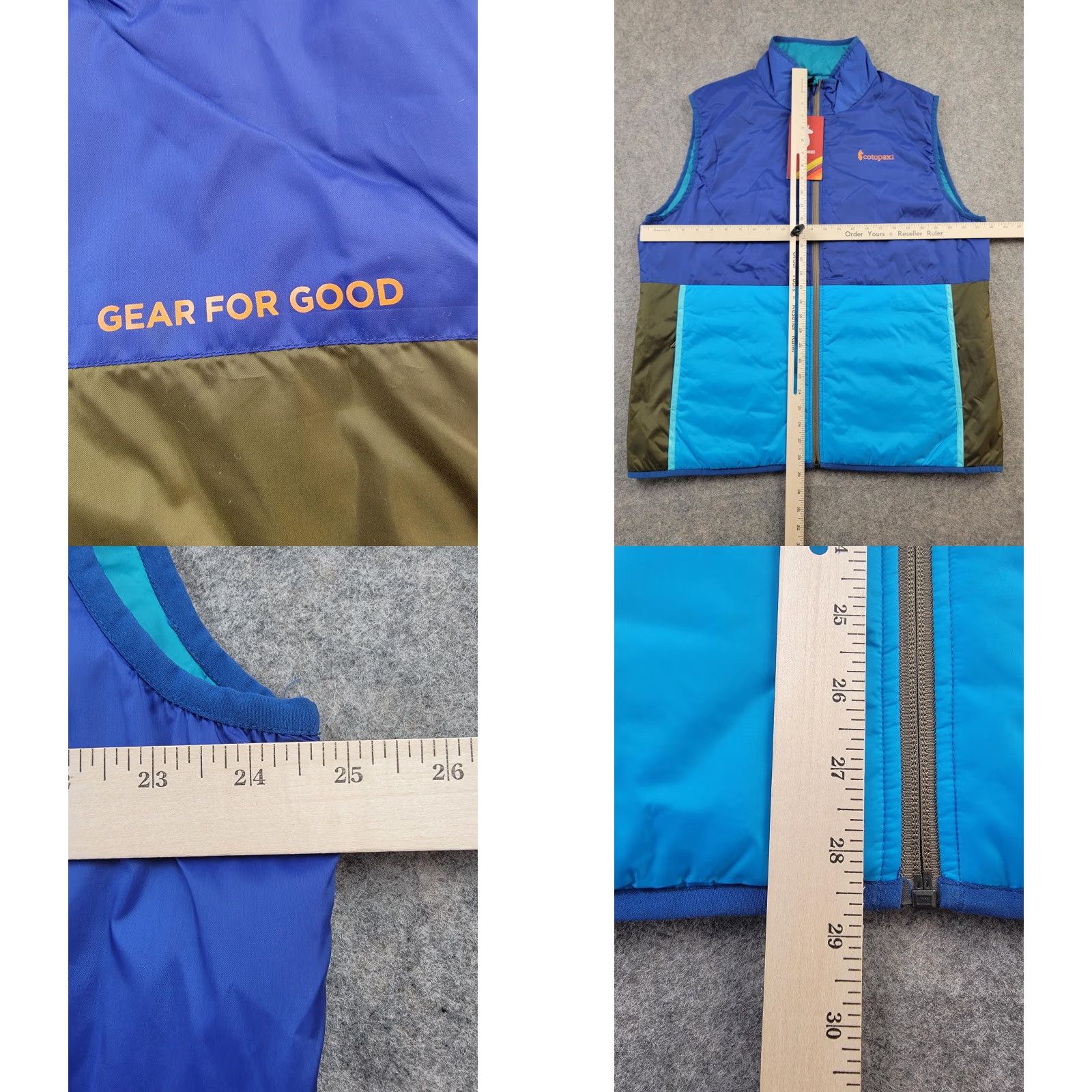 Cotopaxi Cotopaxi Teca Cálido Vest Mens XL Blue Green Puffer Zip Jacket Outdoor Insulated Size US XL / EU 56 / 4 - 8 Thumbnail