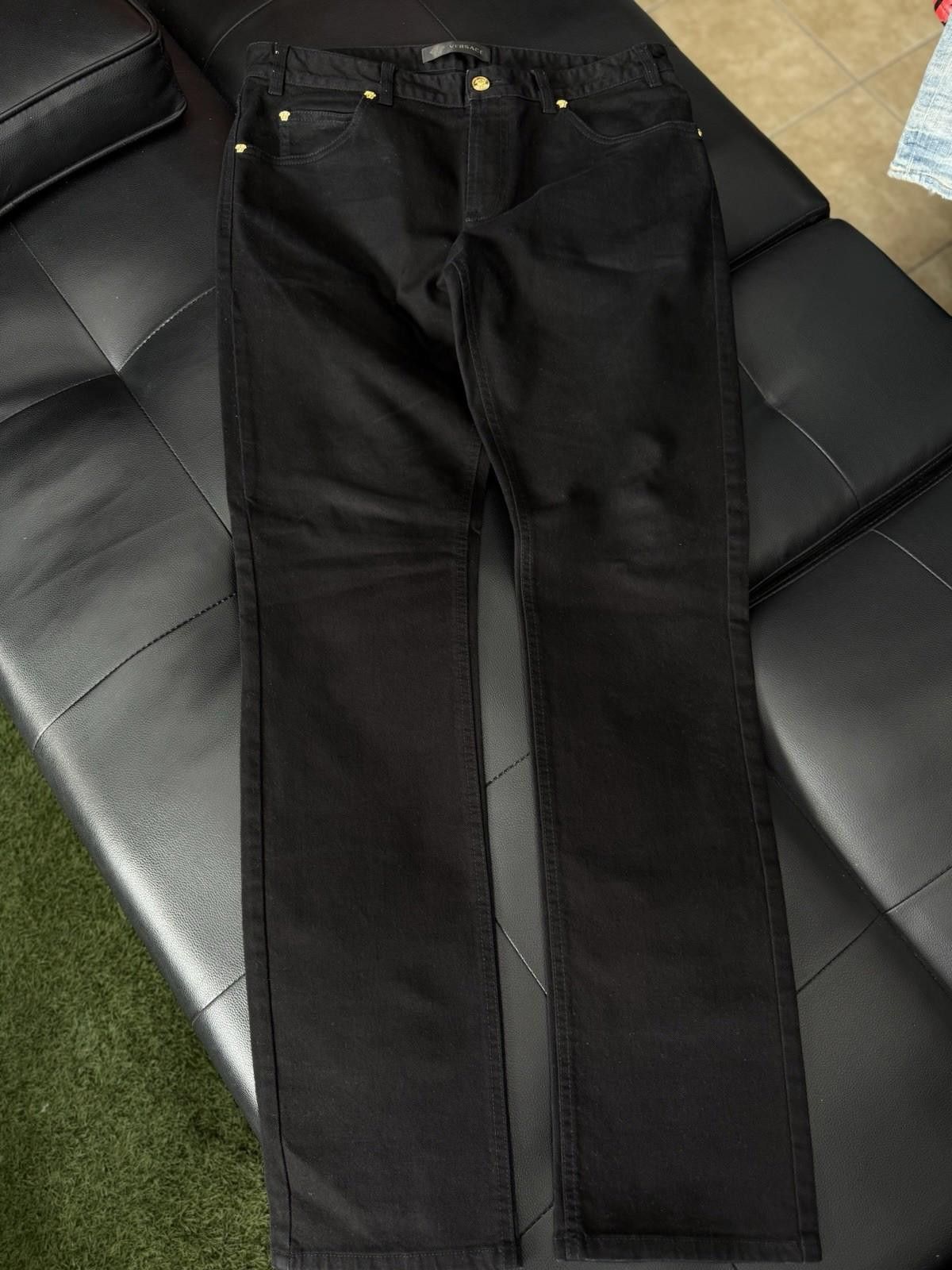 Versace Versace Men Black Jeans Versace Logo Size 34 Waist 950$ Size US 34 / EU 50 - 1 Thumbnail