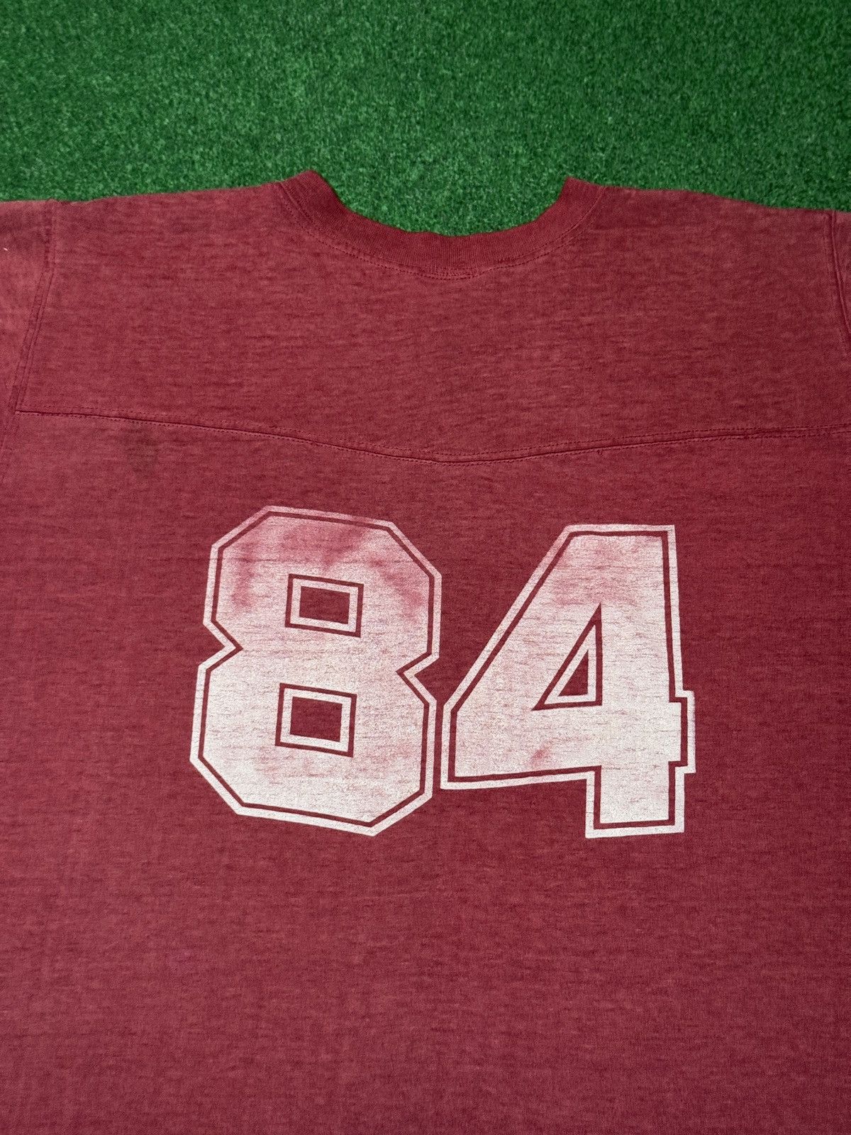 Vintage 80s Banff Boxy Football Jersey Style Retro #84 Red T Shirt Size US L / EU 52-54 / 3 - 4 Thumbnail