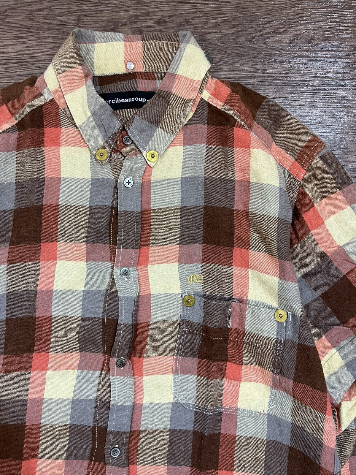 mercibeaucoup Issey Miyake by Mercibeaucoup Double Sleeve Flannel Shirt Size US L / EU 52-54 / 3 - 7 Thumbnail