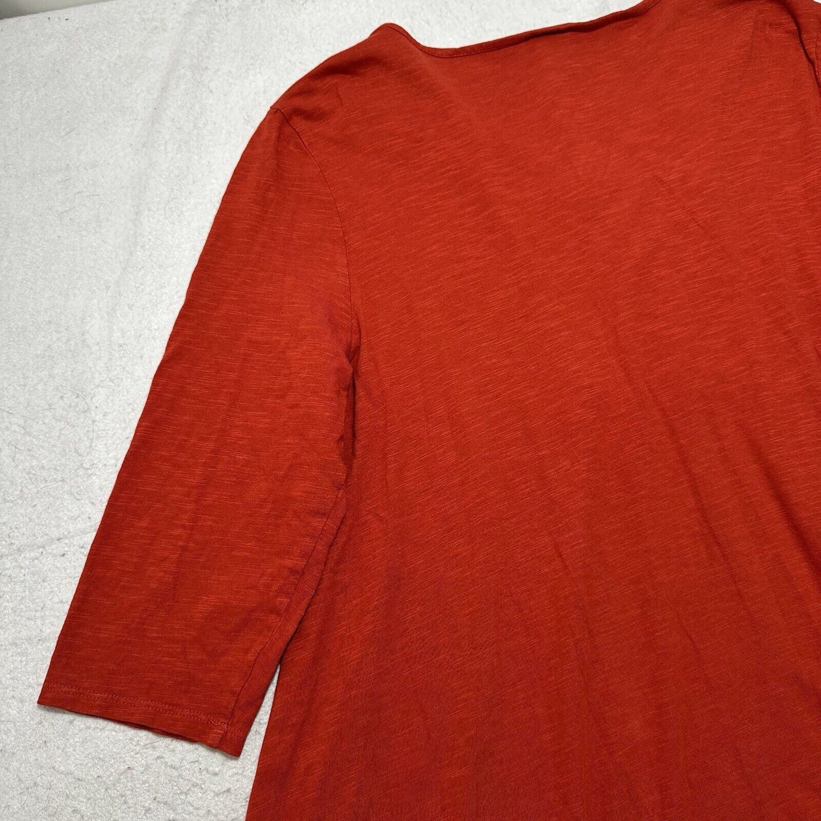 Chicos Chico's 3 XL Burnt Orange 3/4 Sleeve Lace Boho Blouse Size XL / US 12-14 / IT 48-50 - 13 Thumbnail