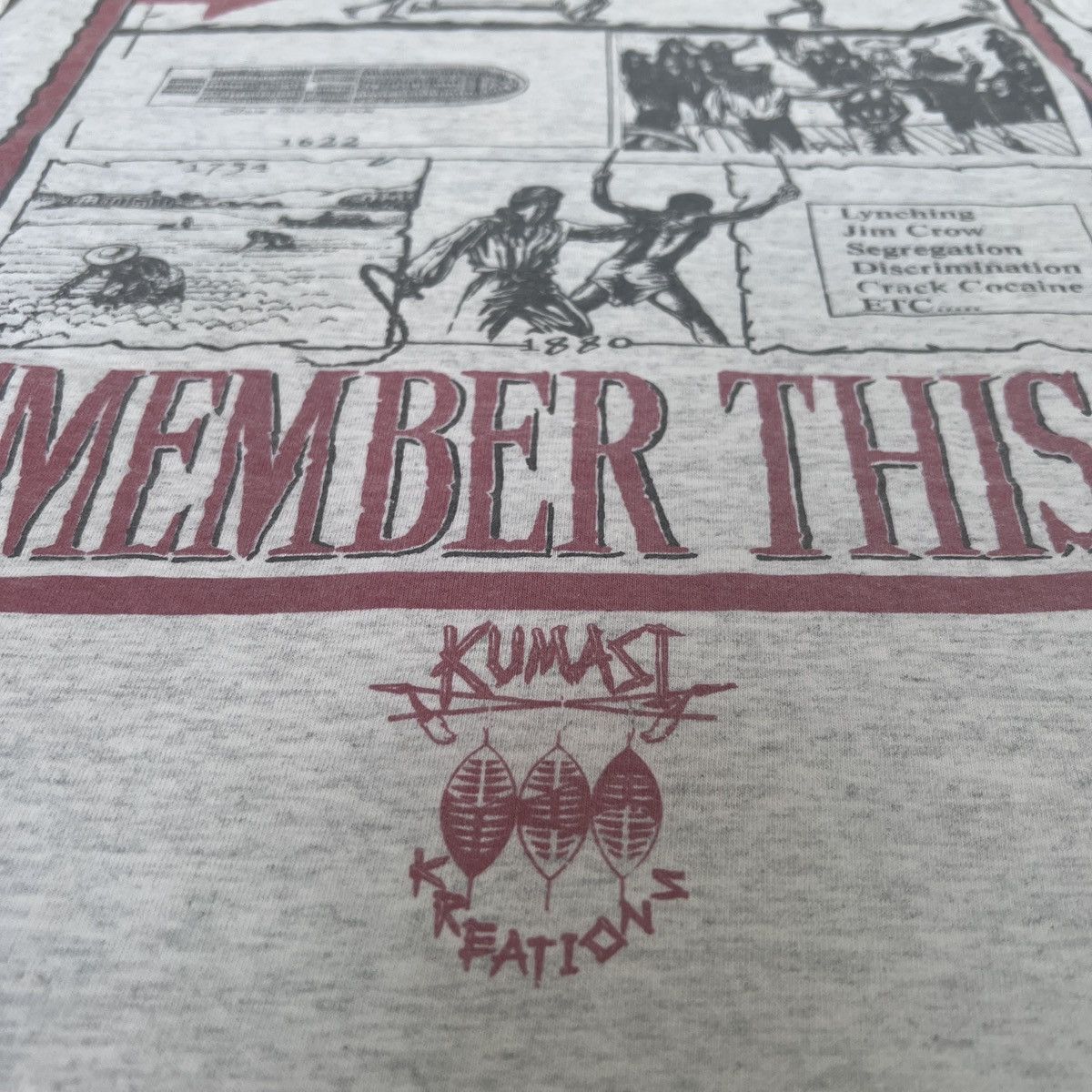 Rap Tees VTG. 90s REMEMBER THIS KUMASI KREATIONS Black History Tee XL Size US XL / EU 56 / 4 - 7 Thumbnail