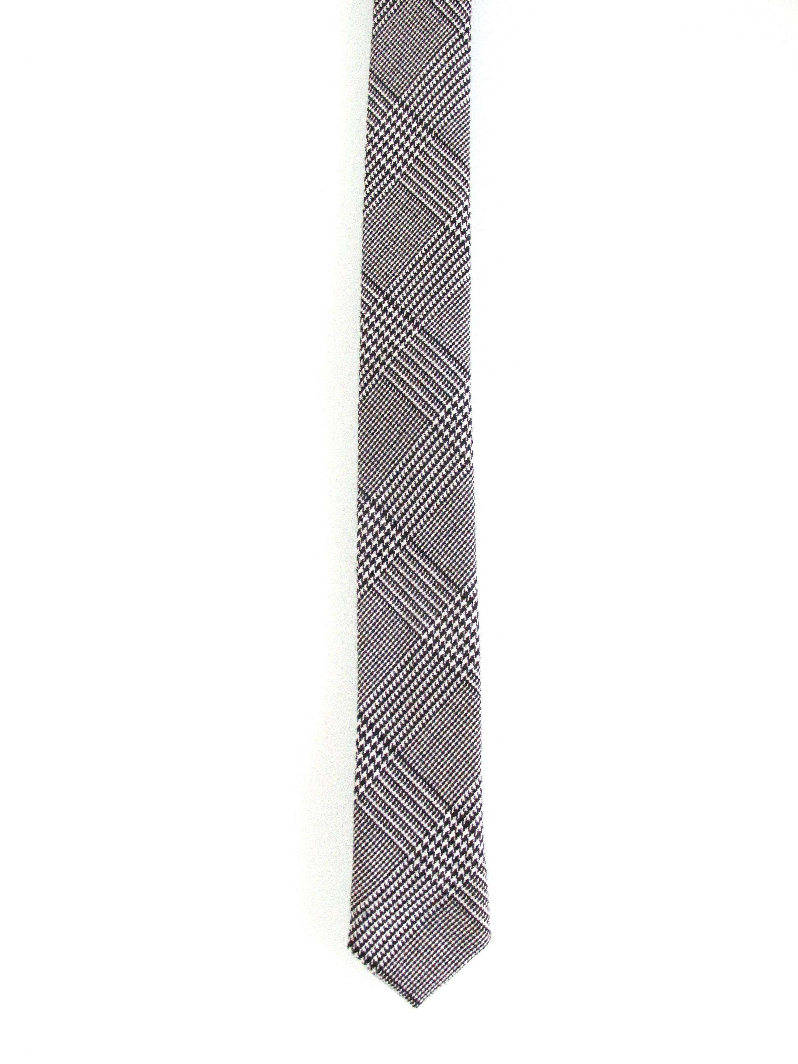 H&M H & M Glen Plaid Men's Skinny Tie Size ONE SIZE - 2 Thumbnail