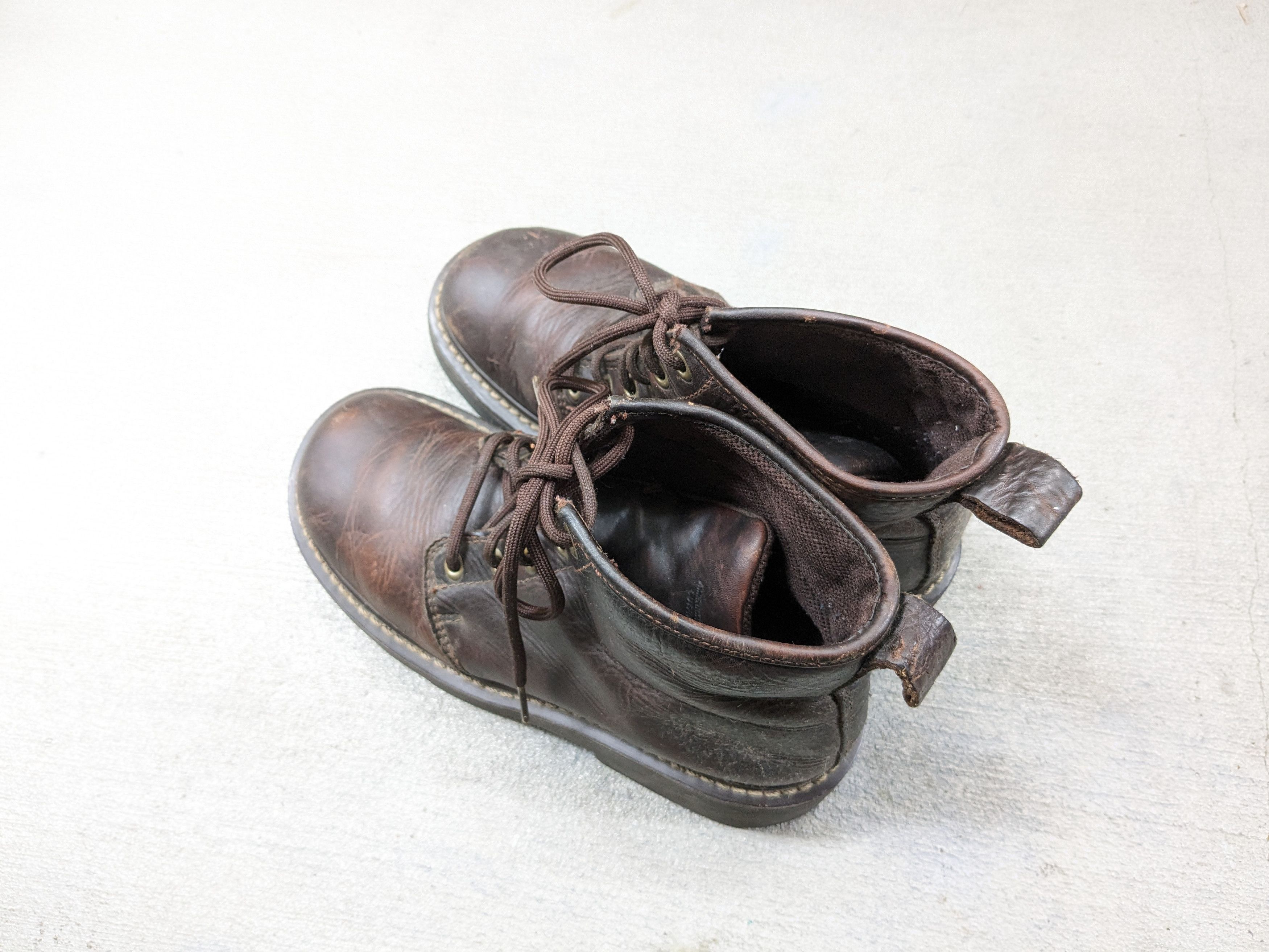 Genuine Leather American Eagle Boots Brown 7.5 Leather Chunky Rubber Y2K Size US 7.5 / EU 40-41 - 16 Thumbnail
