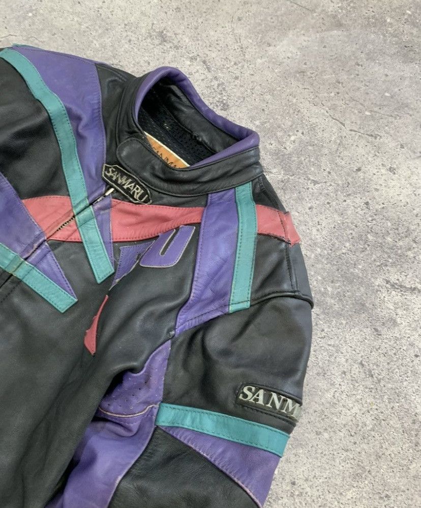 Genuine Leather × Japanese Brand Leather Jacket Vintage Faded Racing Brown Biker Y2K Size US L / EU 52-54 / 3 - 8 Thumbnail