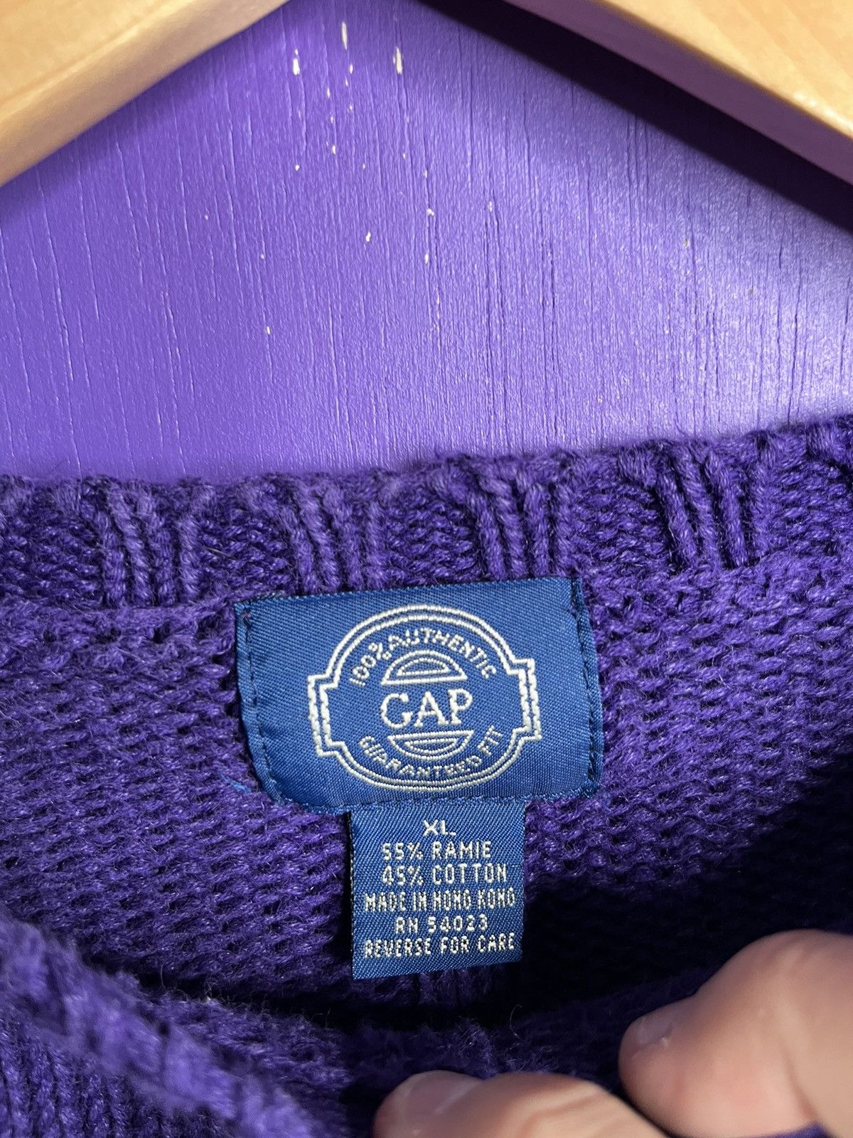 Gap × Vintage Vintage 90s GAP essential knit sweater Size US XL / EU 56 / 4 - 4 Thumbnail