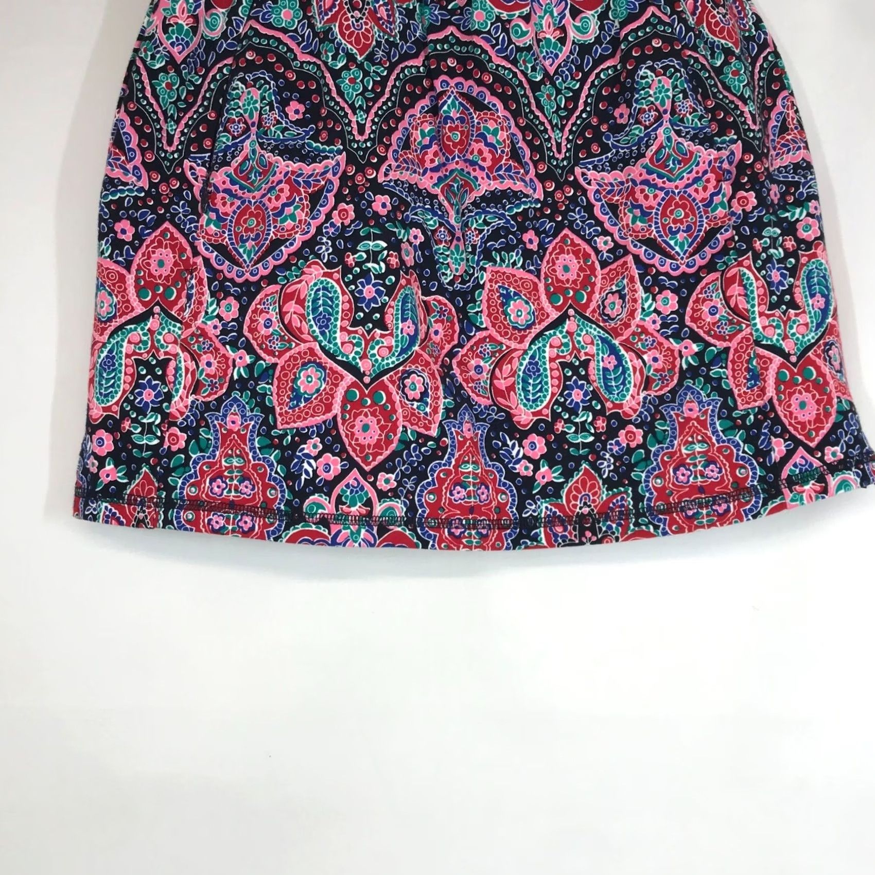 Talbots T BY TALBOTS - Womens P - Multi Colored Paisley Elastic Waist Skort Size 28" / US 6 / IT 42 - 3 Thumbnail