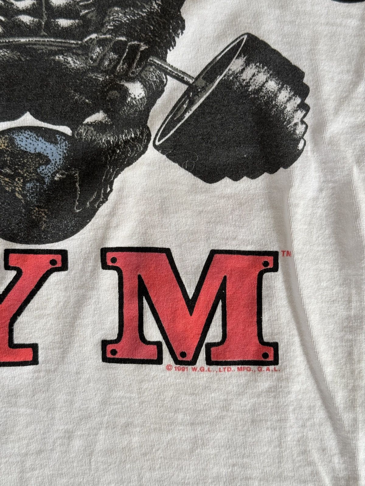 Other *RARE* VINTAGE 1991 80s 90s TEE WORLD GYM T-SHIRT GORILLA Size US L / EU 52-54 / 3 - 4 Thumbnail