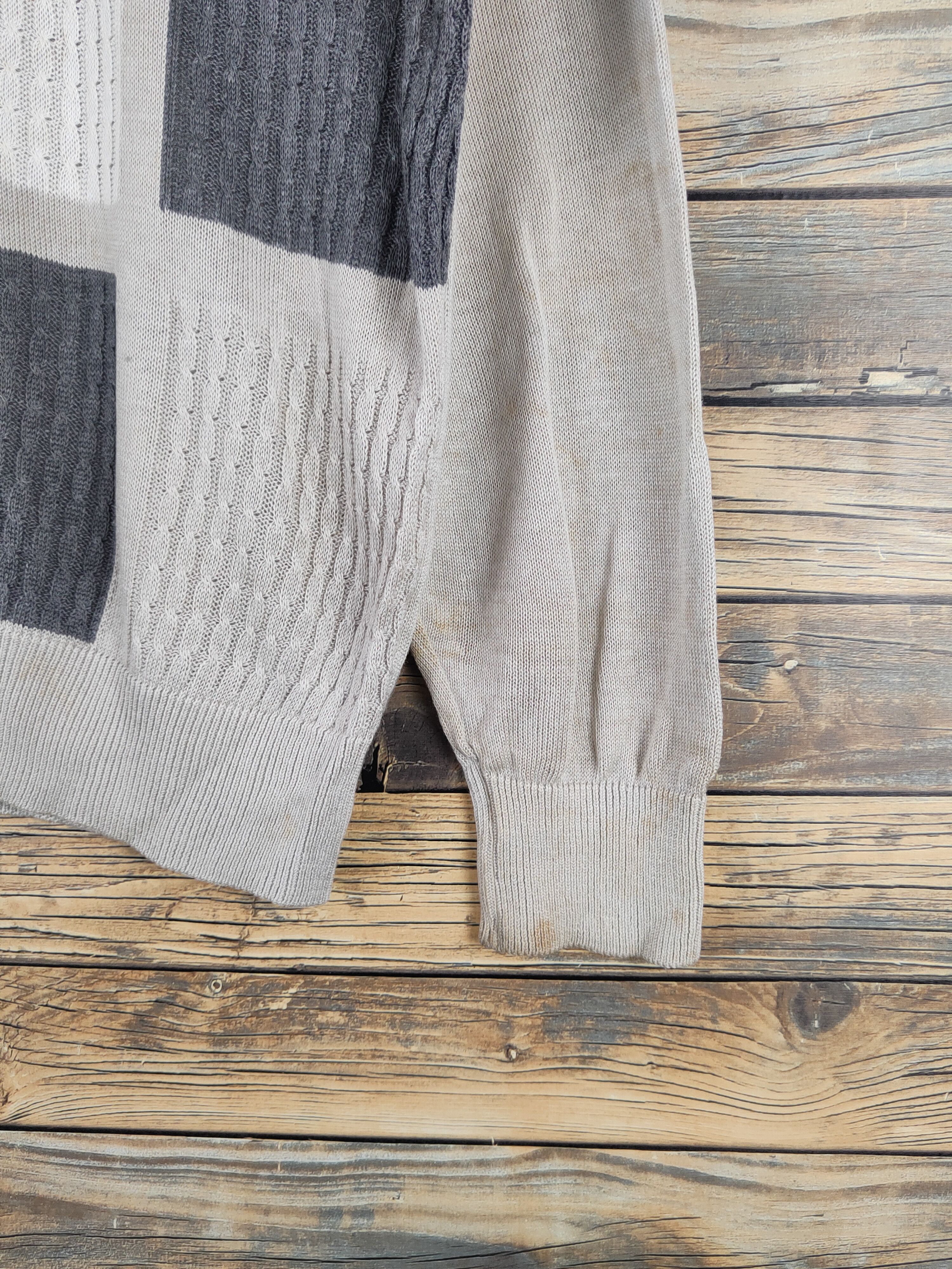 Vintage Pleiade Homme Gray checkered Knitwear Sweatshirts #W1468 Size US L / EU 52-54 / 3 - 8 Thumbnail