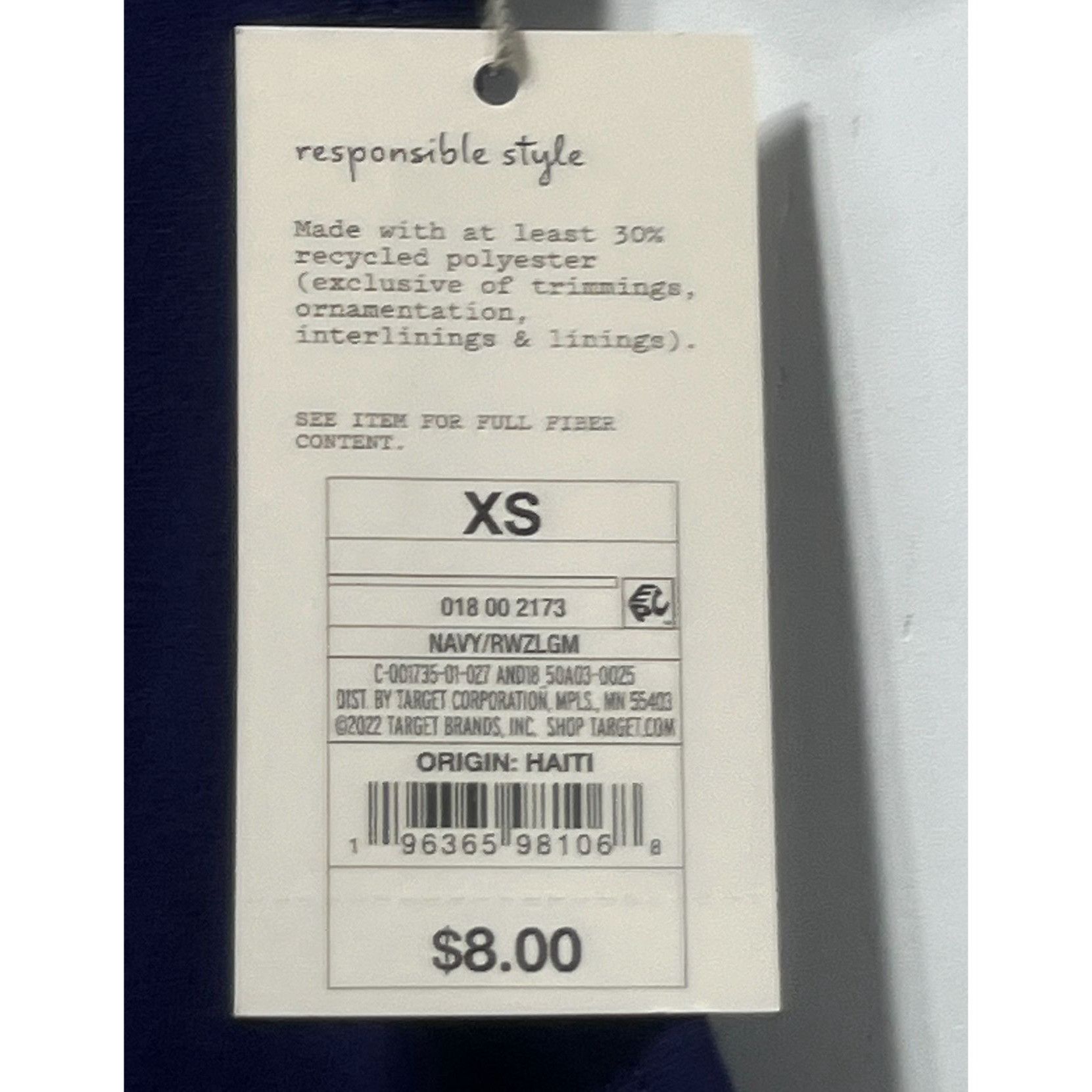 Other A New Day - Women's U-Neck Slim Fit Tank Top - Navy Blue - E Size XS / US 0-2 / IT 36-38 - 11 Thumbnail