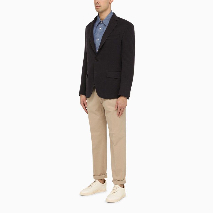 Loro Piana o1d2blof0424 Single-Breasted Jacket in Black Size US M / EU 48-50 / 2 - 2 Thumbnail