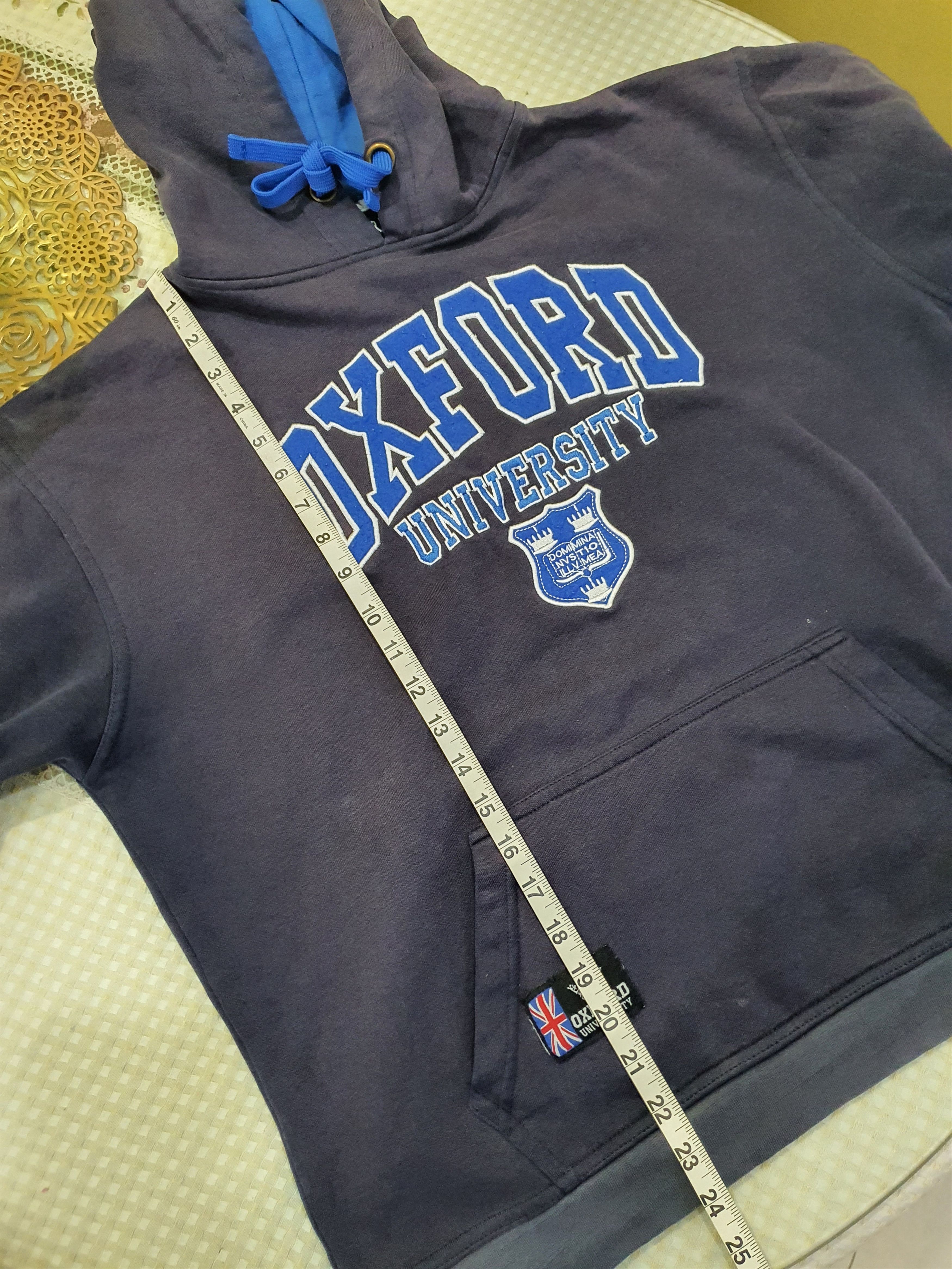 Vintage Oxford University navy blue pullover hoodie Size US XL / EU 56 / 4 - 11 Thumbnail