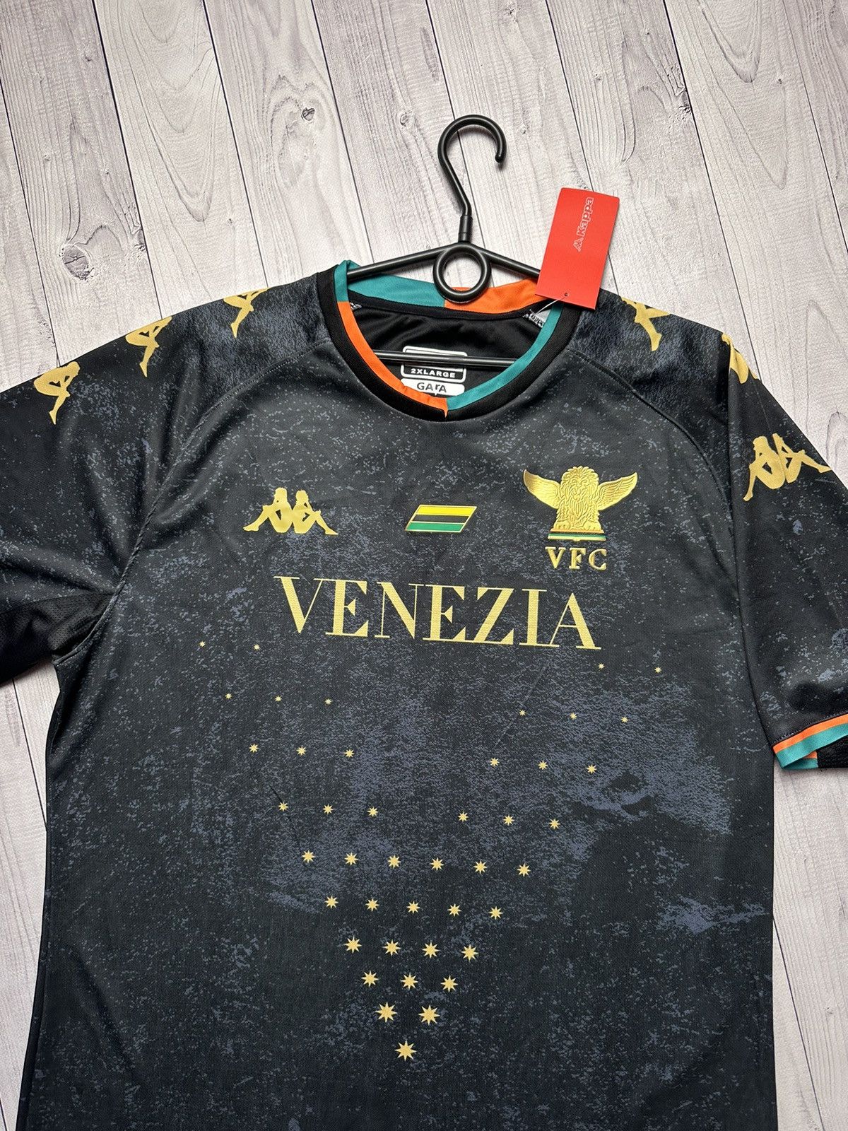 Kappa Vinezia FC soccer jersey kappa size L/XL black new ! Size US XL / EU 56 / 4 - 3 Thumbnail