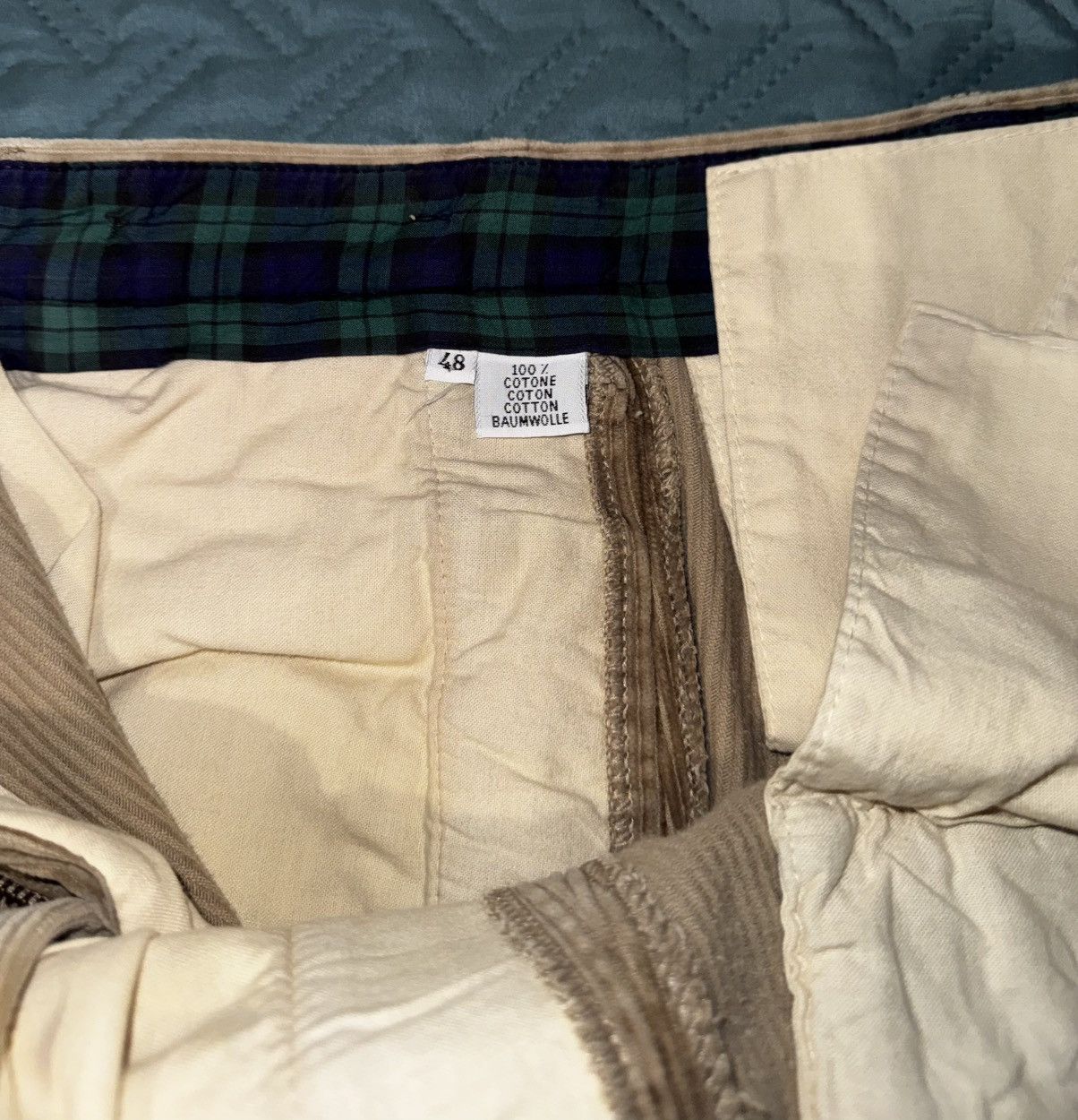 Faconnable Façonnable Men's Corduroy Pants - Size 48 - Classic Beige Size US 32 / EU 48 - 2 Thumbnail