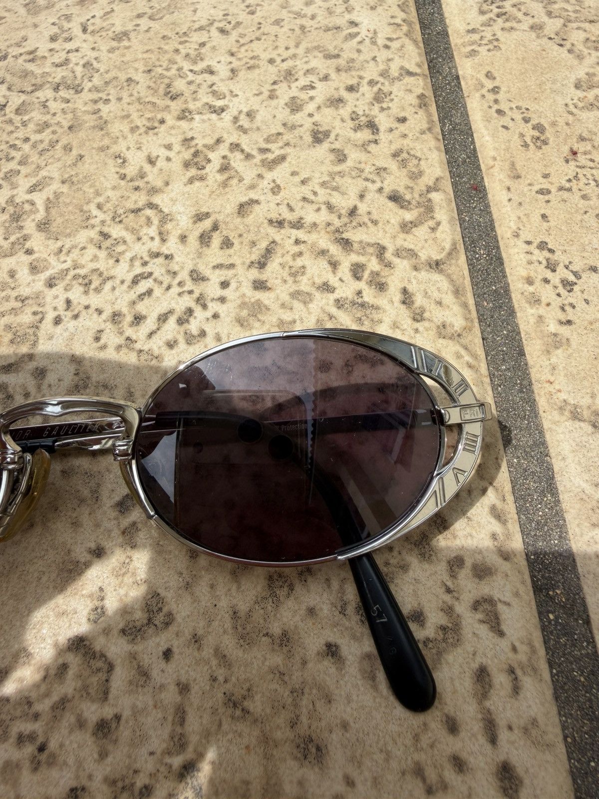 Jean Paul Gaultier Jean Paul Gaultier Sunglasses Silver Clock Design 58-4172 Size ONE SIZE - 10 Thumbnail