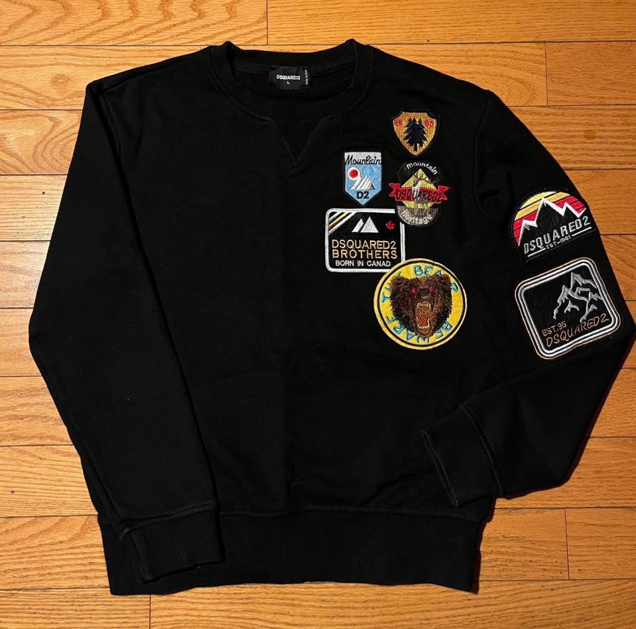 Dsquared2 DSquared2 Patch Crewneck Sweatershirt Size US L / EU 52-54 / 3 - 2 Thumbnail
