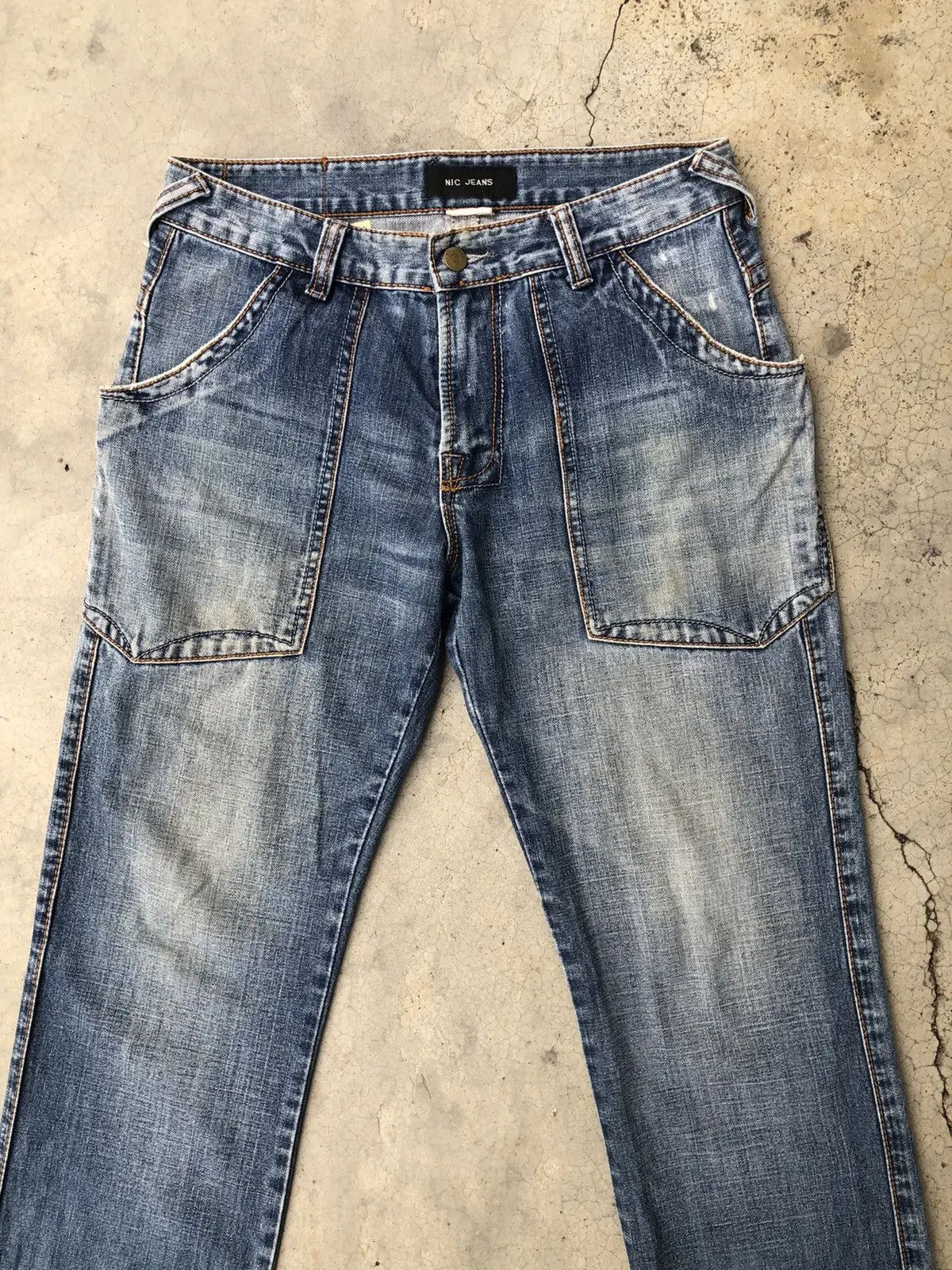 Japanese Brand × Vintage Japanese Distressed Denim Nic Jeans Bush Pocket Rare Design Size US 30 / EU 46 - 2 Thumbnail