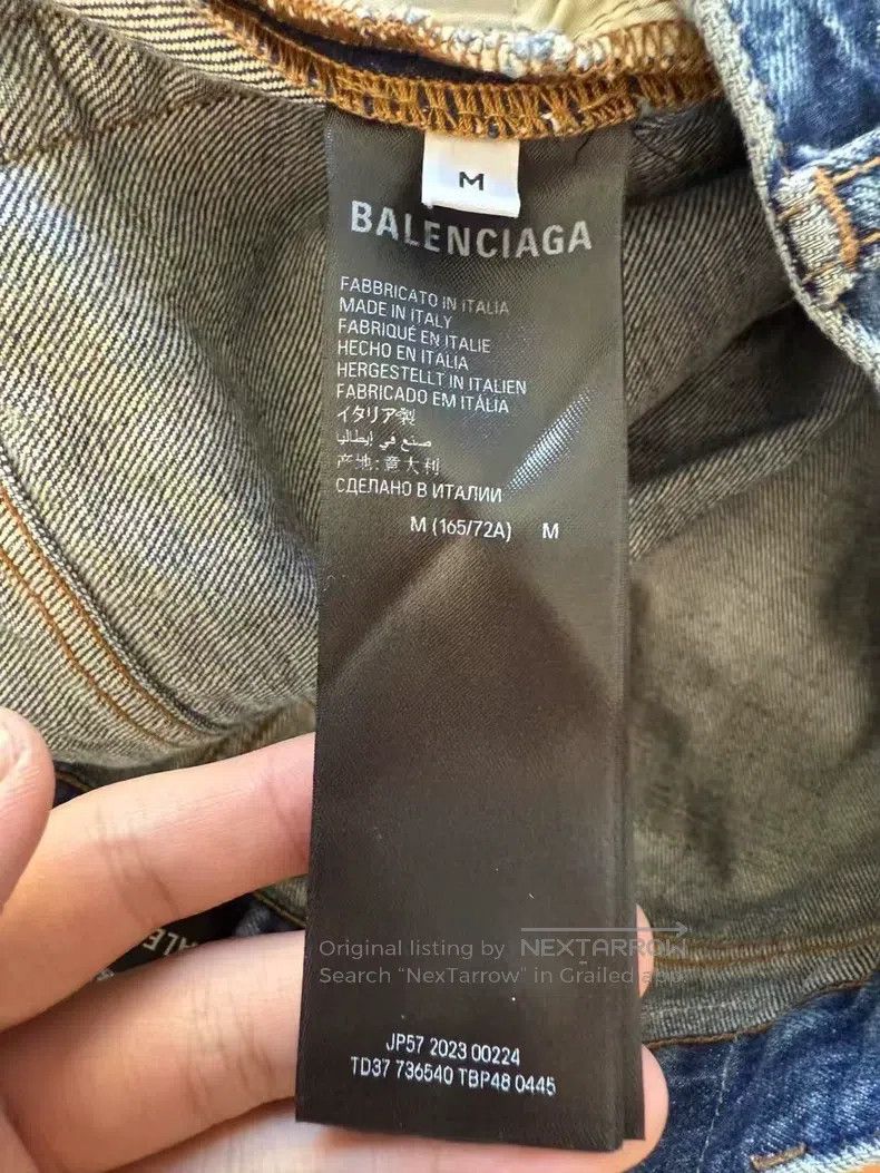 Balenciaga Balenciaga size M Distressed design denim pants Size US 27 - 5 Thumbnail