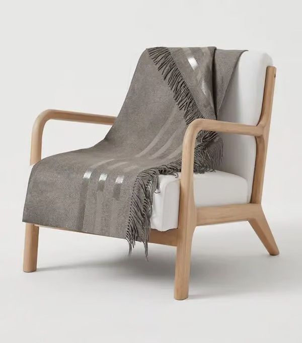 Brunello Cucinelli o1la1rc1a0425 Size: OS/Blanket in Grey Size ONE SIZE - 2 Thumbnail