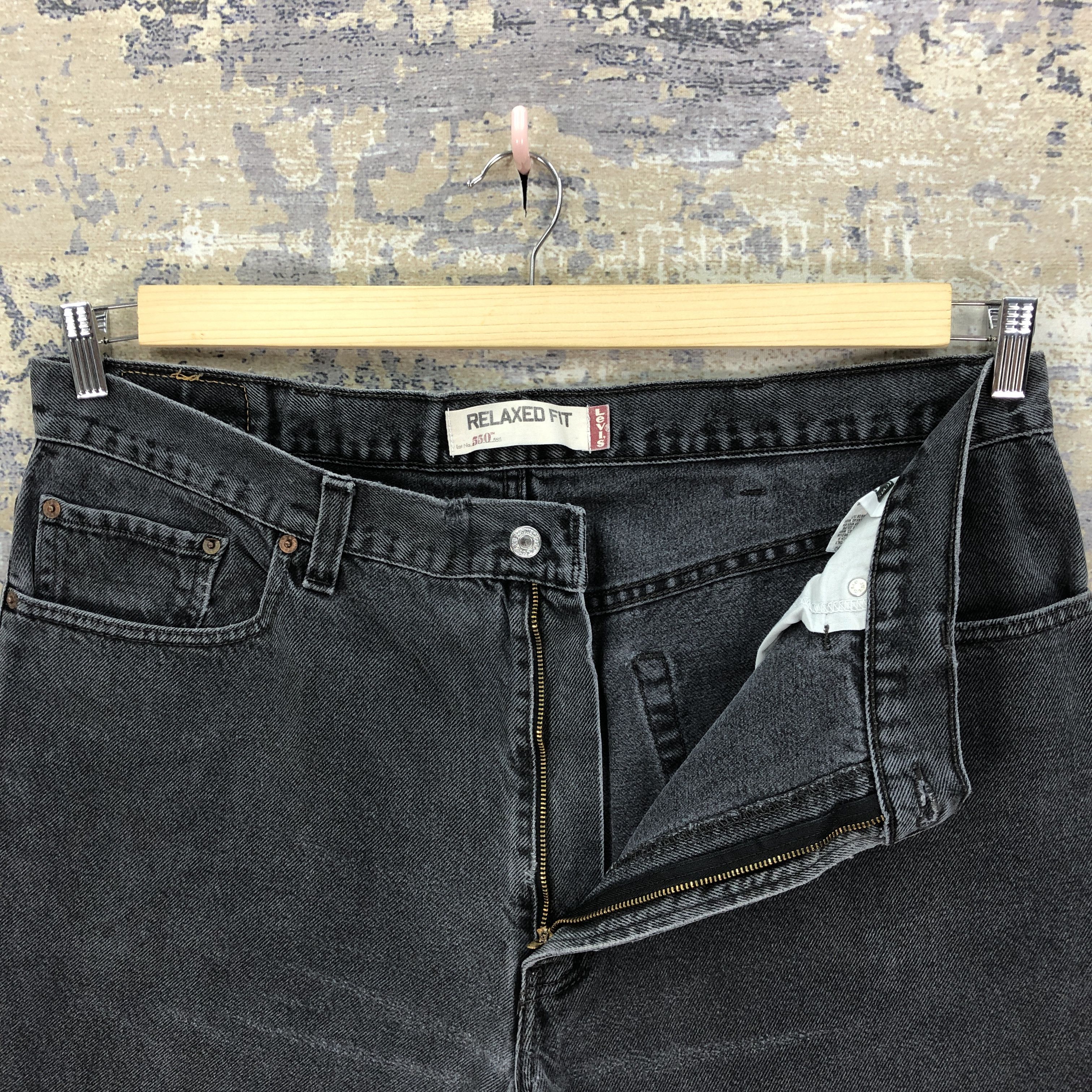 Levi's Vintage Levis Faded Black Jeans Levi's 550 Stonewash Denim Size US 40 / EU 56 - 6 Thumbnail