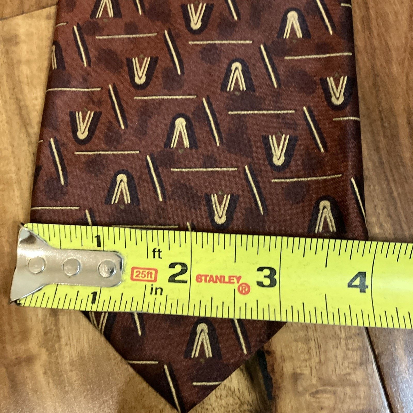 Robert Talbott ROBERT TALBOTT Men's Silk Necktie USA Bronze Modernist Prom Size ONE SIZE - 16 Thumbnail