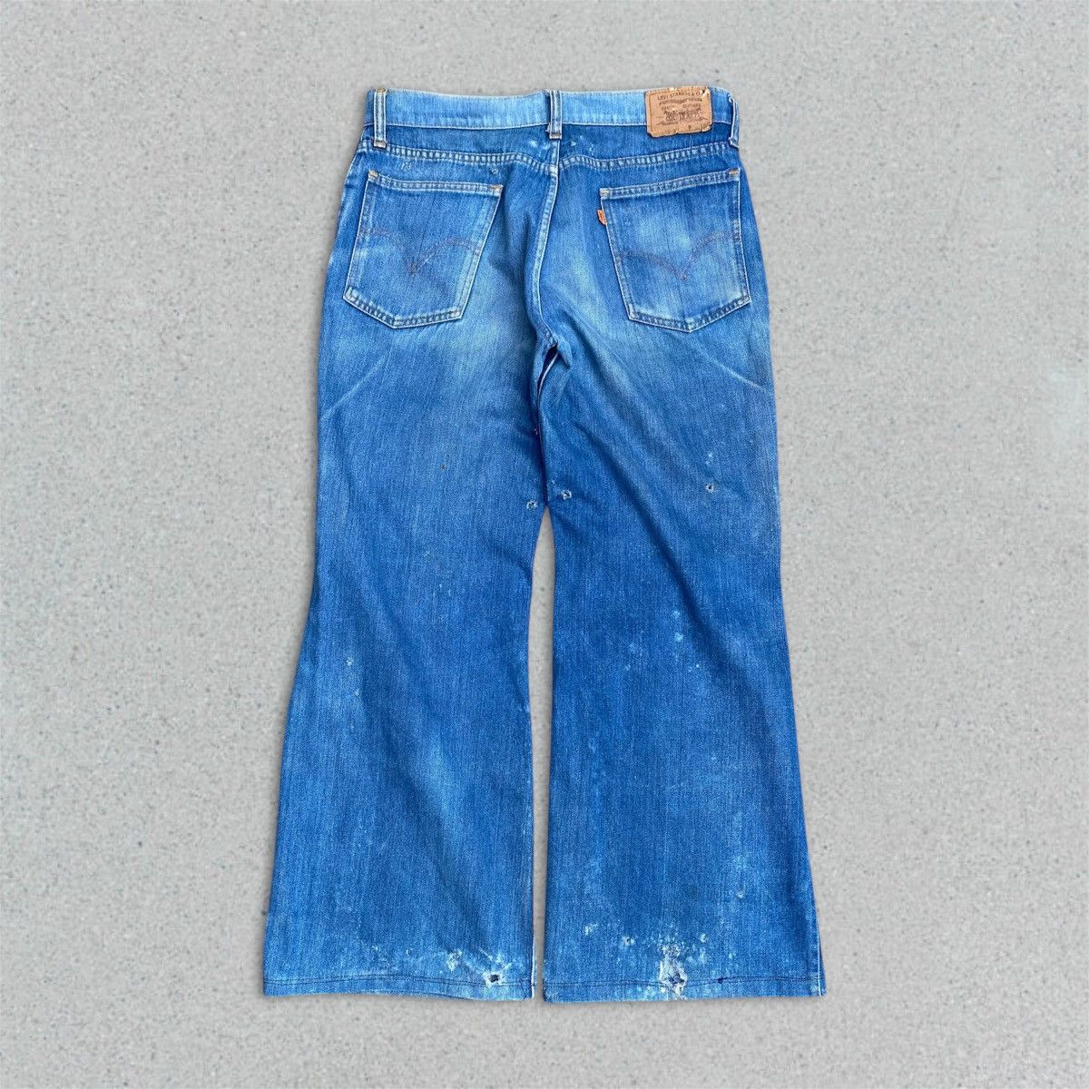 Levi's 1970’s LEVI’S 525 ORANGE TAB WIDELEG BELL BUTTON PANTS Size US 34 / EU 50 - 3 Thumbnail