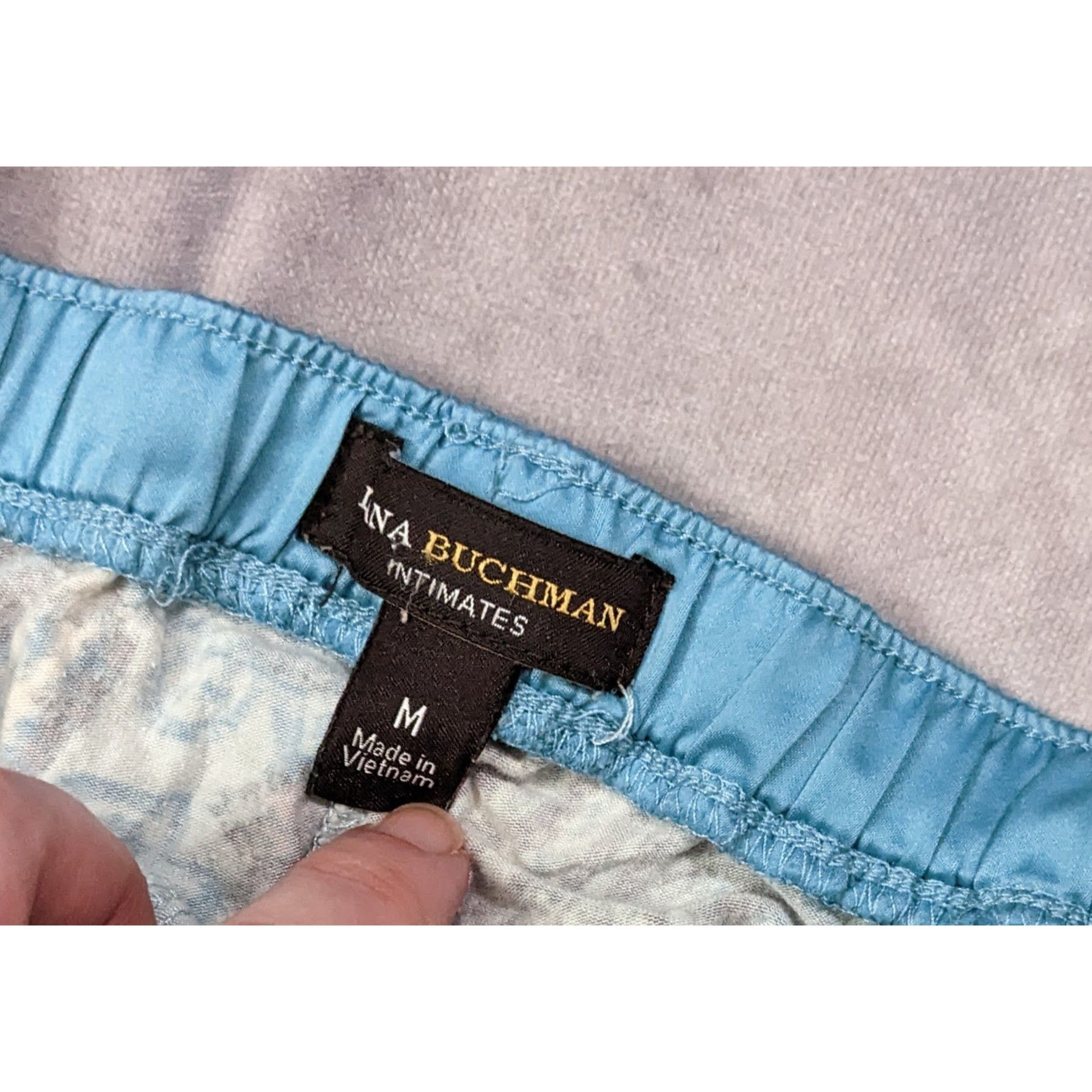 Other Blue Paisley Pajama Lounge Pants by Dana Buchman Size 32" / US 10 / IT 46 - 5 Thumbnail