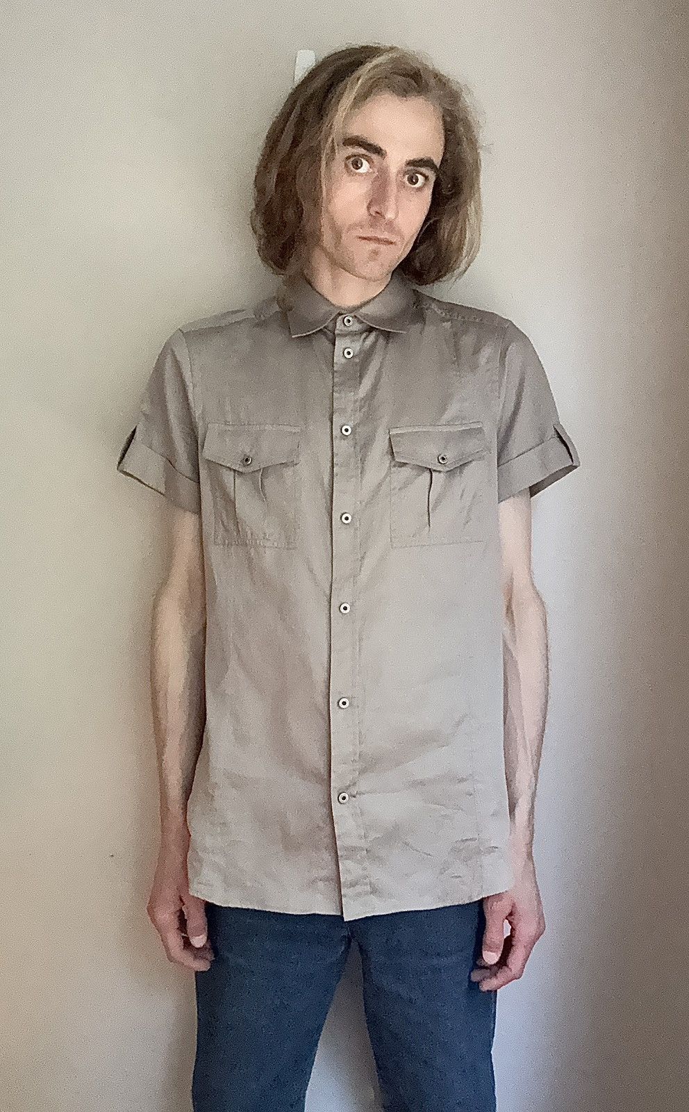 Roberto Cavalli Roberto Cavalli Silk Snap Button Military Shirt Size US M / EU 48-50 / 2 - 11 Thumbnail