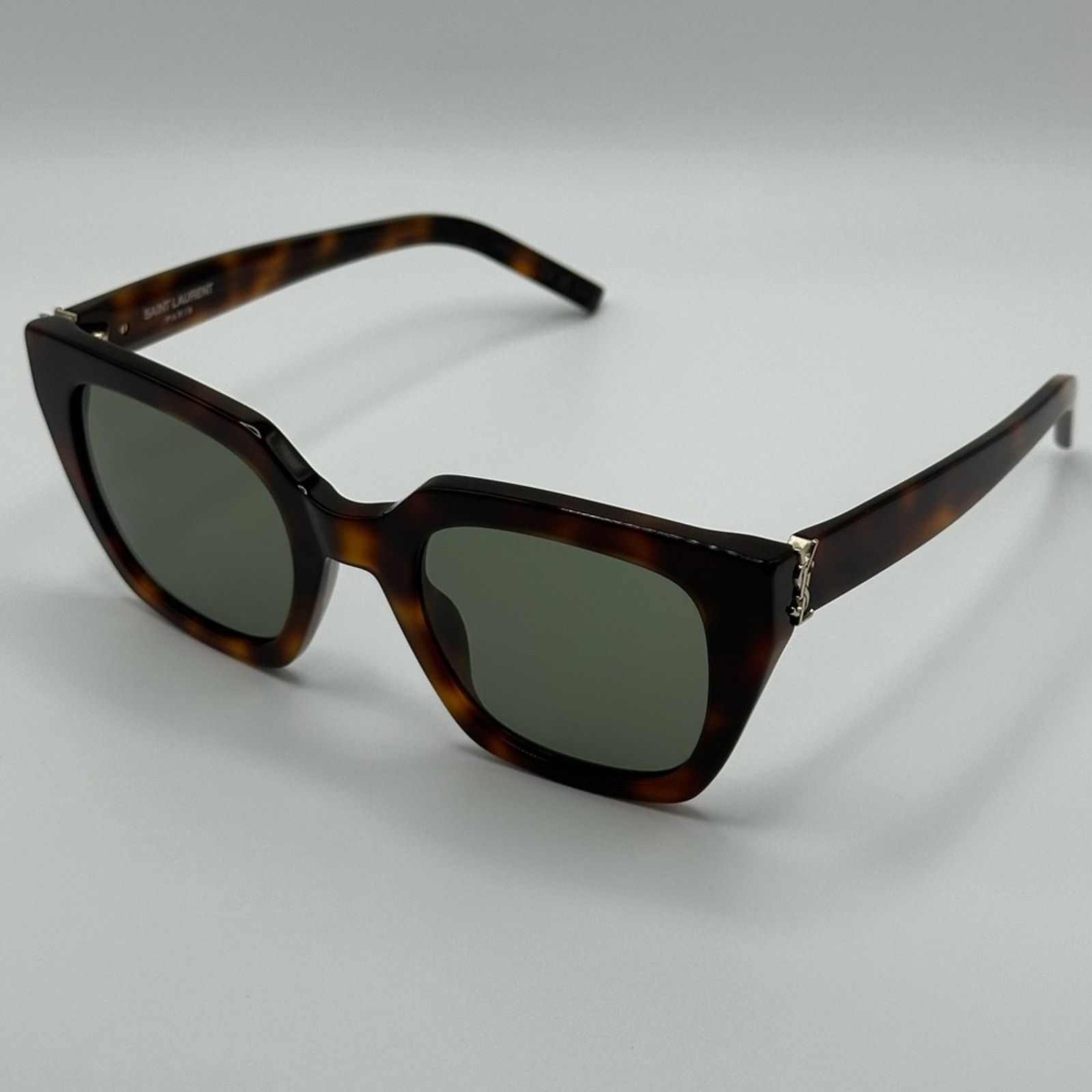 Yves Saint Laurent NEW SAINT LAURENT SUNGLASSES SL M143 003 Havana Green Women Size ONE SIZE - 2 Thumbnail