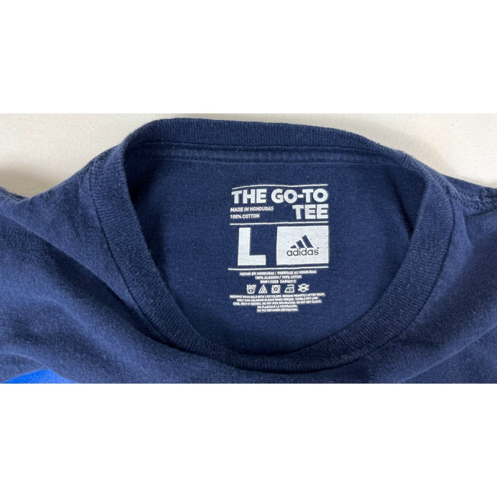 Adidas Adidas Notre Dame Fighting Irish T-Shirt Navy Blue L Logo Men Vintage Short Sleeve Crew Neck 2000s Size US L / EU 52-54 / 3 - 4 Thumbnail