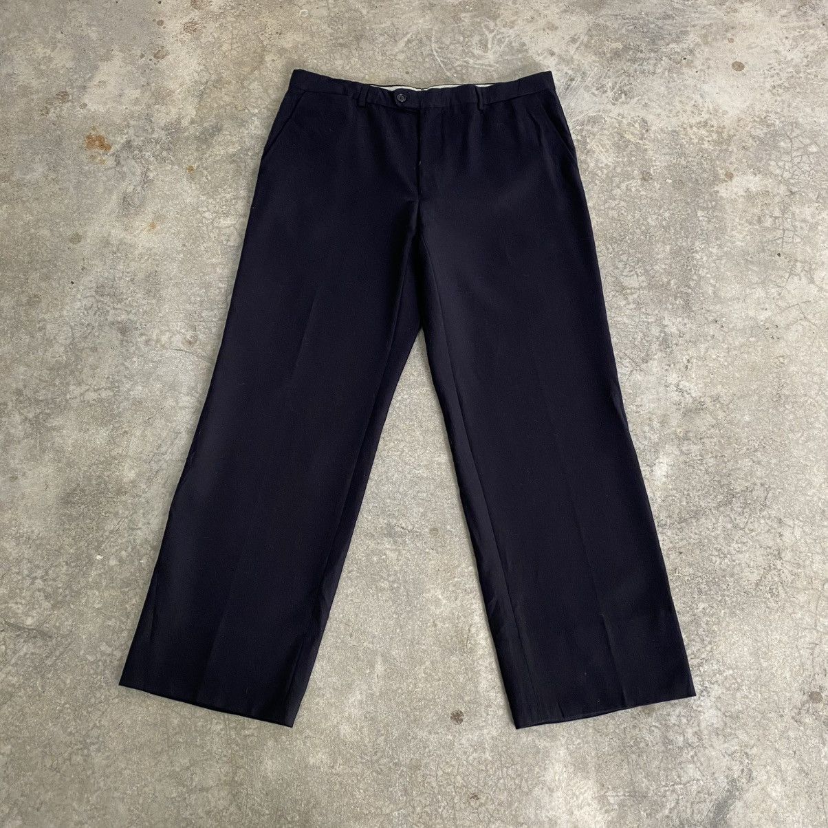 Ermenegildo Zegna 1990’s Ermenegildo Zegna Wool Cashmere Wide Leg Trouser Pant Size US 36 / EU 52 - 2 Thumbnail