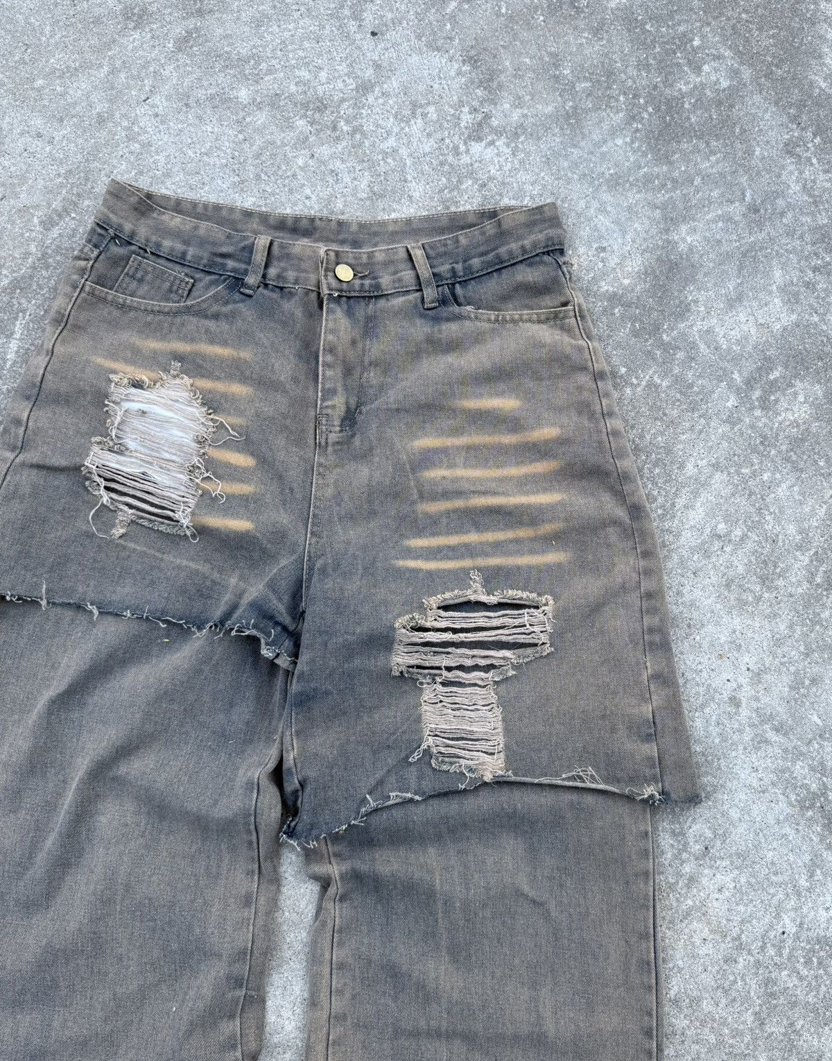 Other Vintage Y2K avantgarde streetwear wide buggy track jeans Size US 34 / EU 50 - 3 Thumbnail