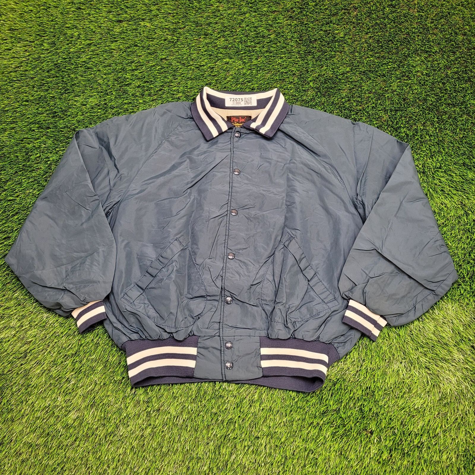 希少】90s USA Dunbrooke スカジャン くから 刺繍 パープル AK76