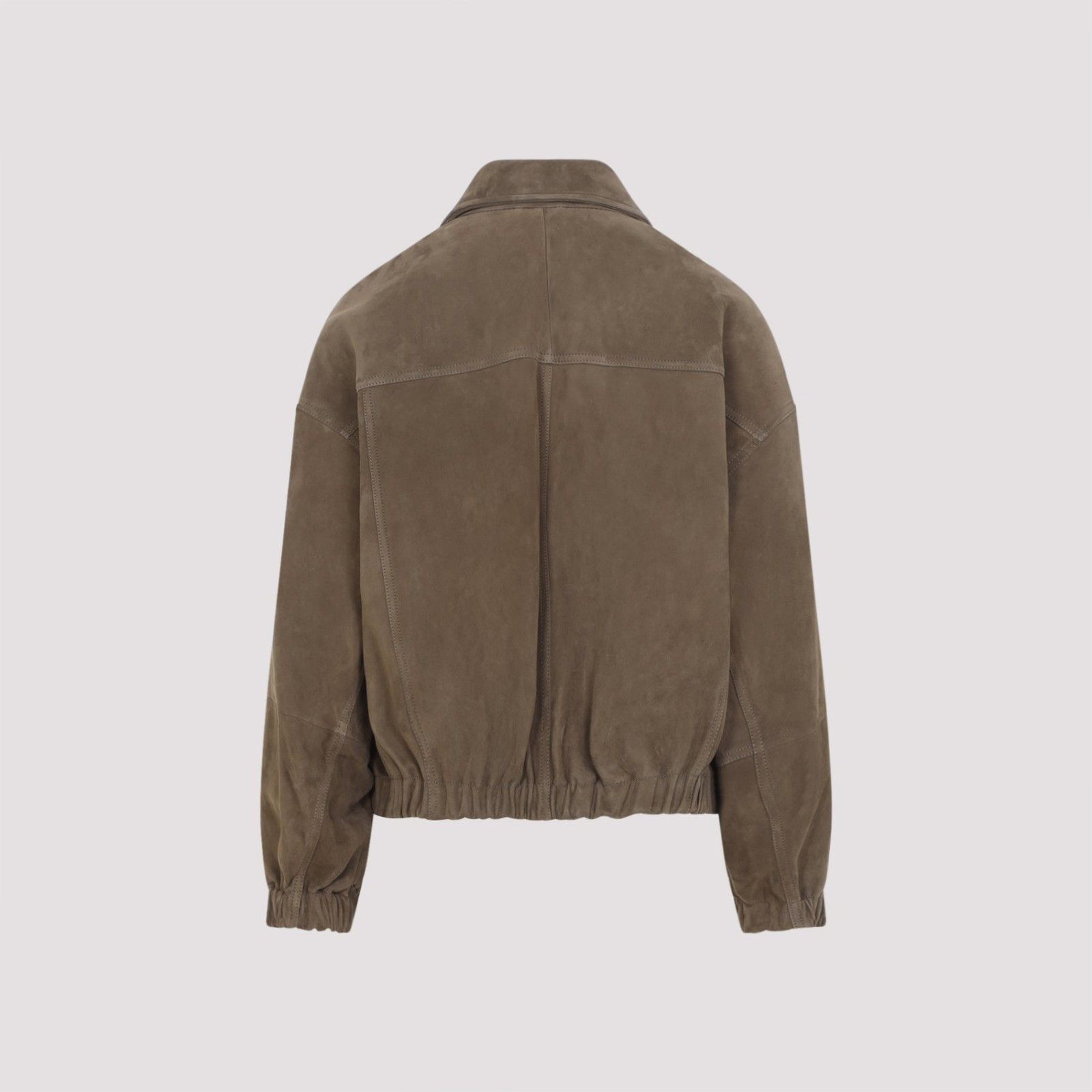 Brunello Cucinelli BRUNELLO CUCINELLI Origano Suede Jacket New & Authentic (Wom Size S / US 4 / IT 40 - 2 Thumbnail
