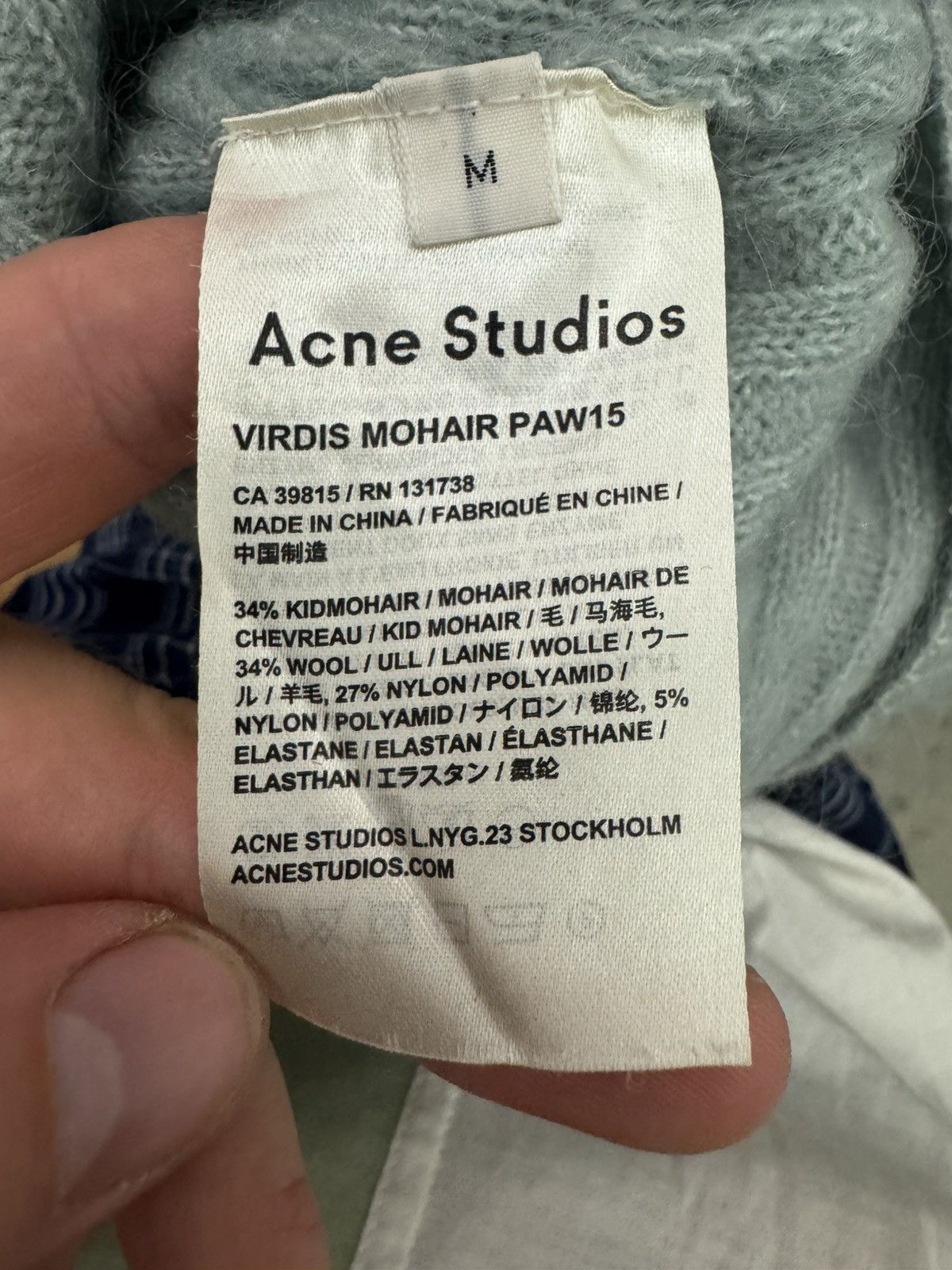 Acne Studios PAW15 Acne Studios Mohair Mint Virdis Sweater Knit Designer Size US M / EU 48-50 / 2 - 5 Thumbnail