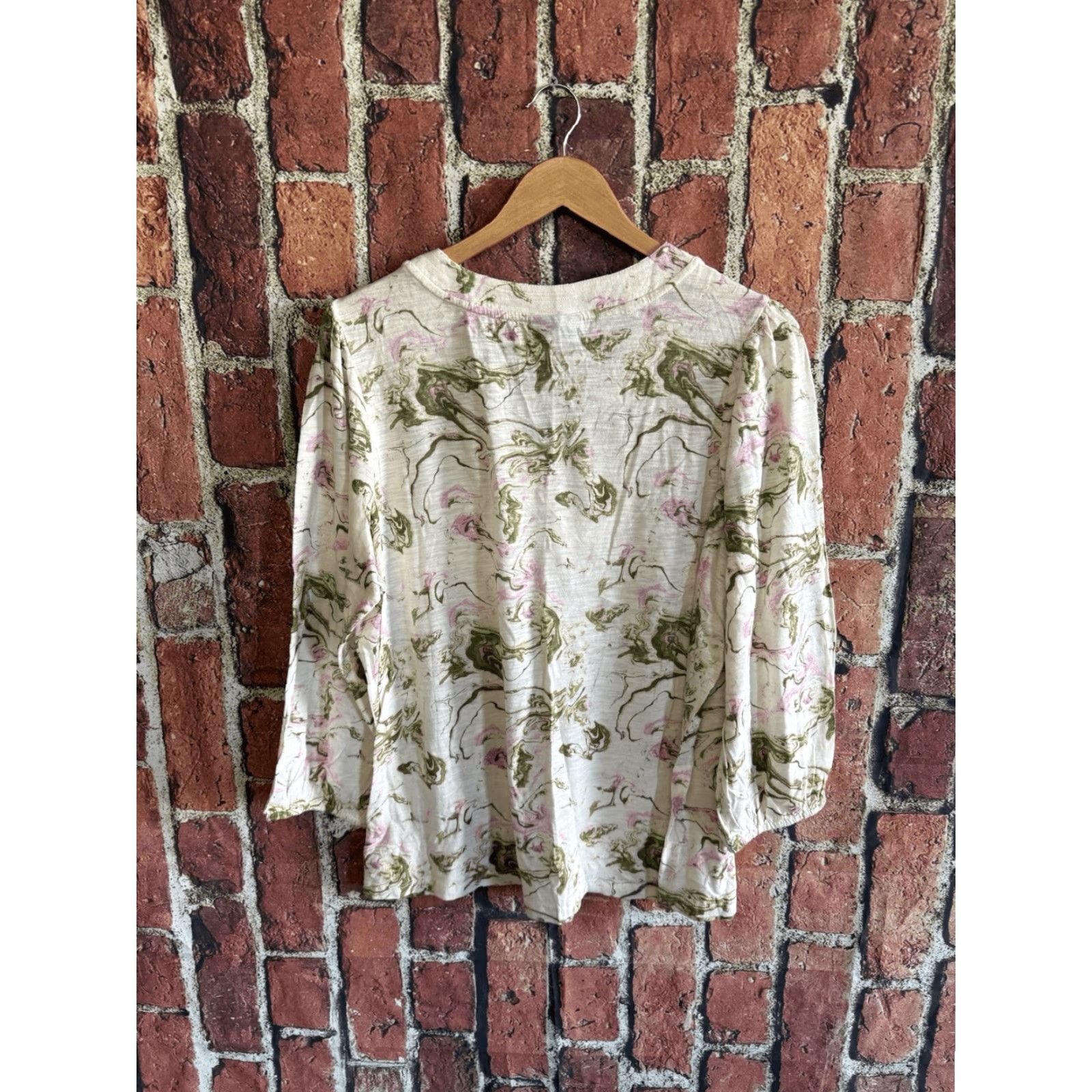 Vintage VINTAGE Style & Co Womens White Floral Pattern Long Sleeve Blouse Size 1X NWT Size XL / US 12-14 / IT 48-50 - 2 Thumbnail