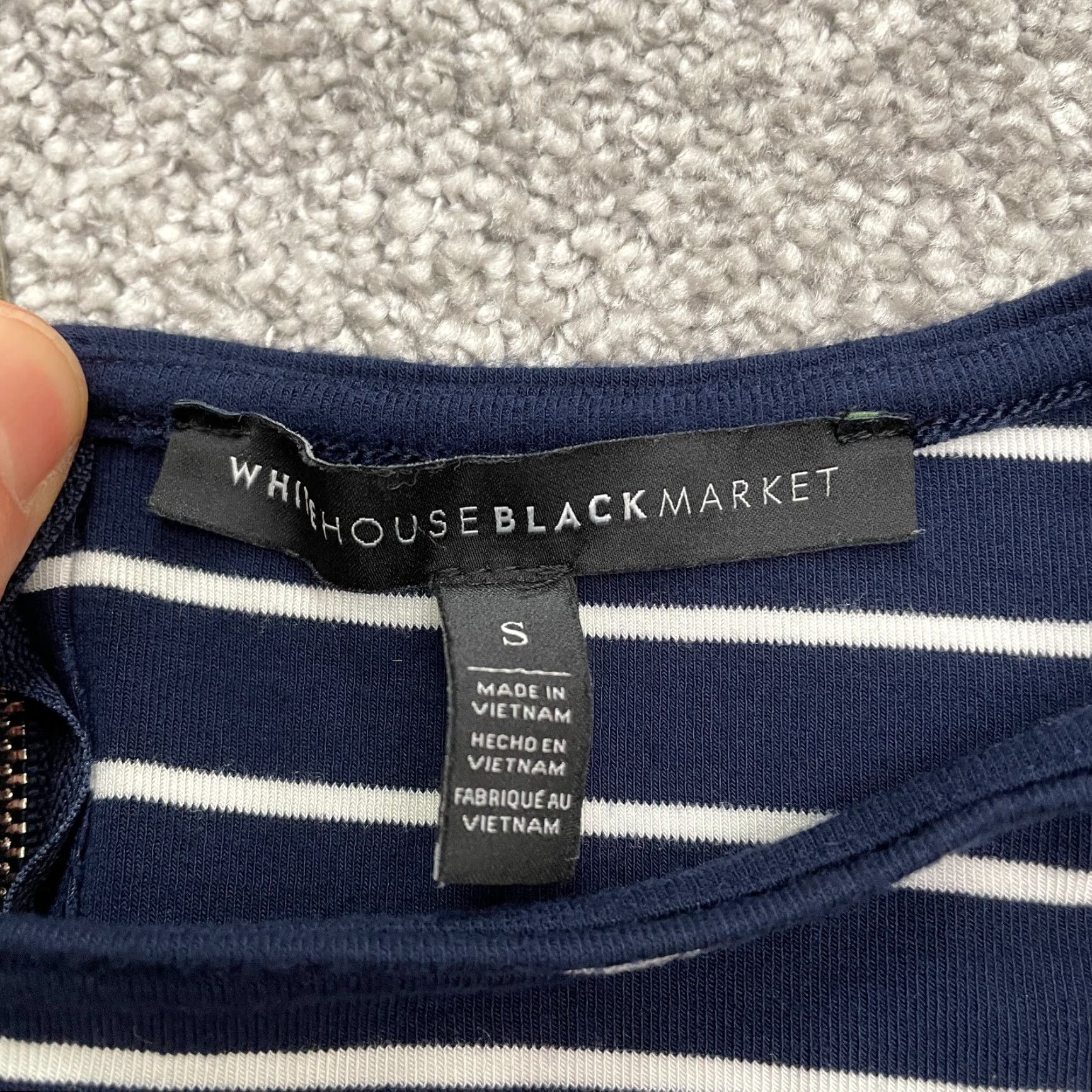 Vintage White House Black Market Dress Shift Womens Small Blue White Stripe Size XL / US 12-14 / IT 48-50 - 6 Thumbnail