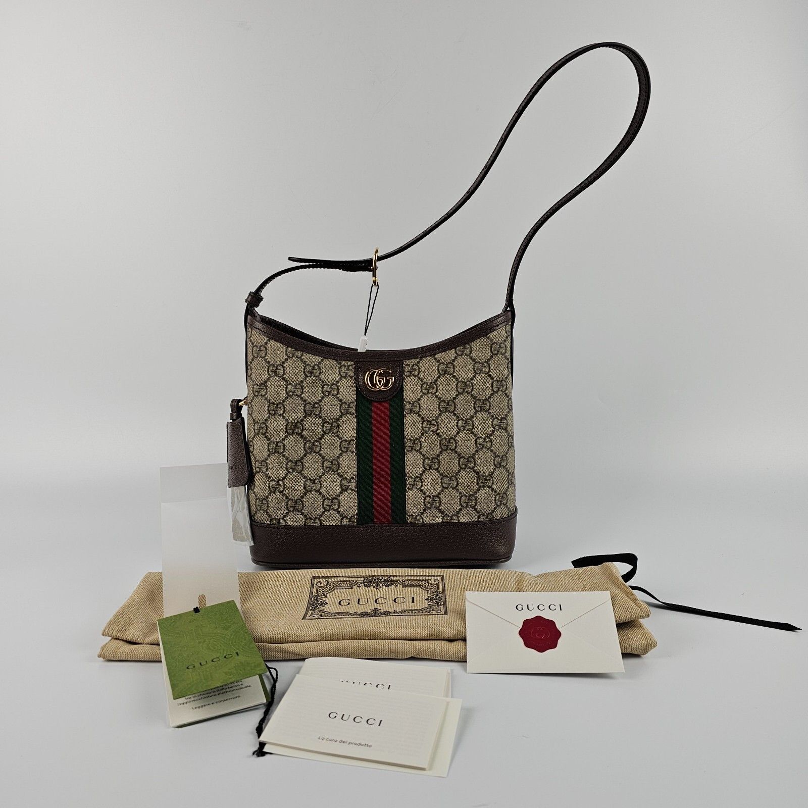 Gucci GUCCI Ophidia Small Beige/Ebony Shoulder Bag New Authentic Size ONE SIZE - 2 Thumbnail