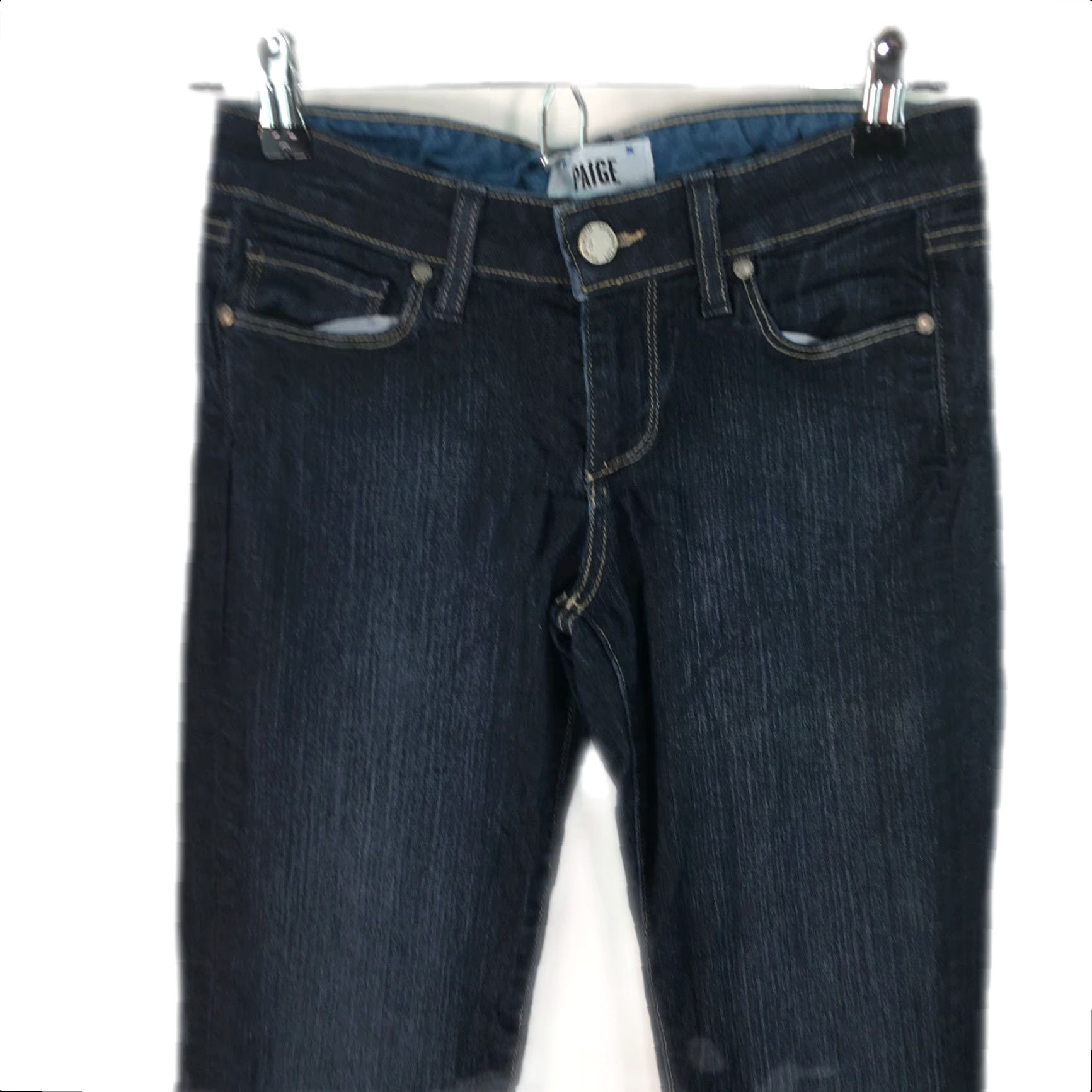 Paige Paige Jeans Bootcut Womens Regular 26 Blue Skyline Front Flat 33 in Inseam 28 Waist 18-? (No) Size 26" / US 2 / IT 38 - 3 Thumbnail