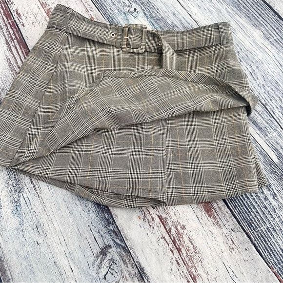 Other NWT Gilli Gray Plaid Mini Skort Size 36" / US 14 / IT 50 - 3 Thumbnail
