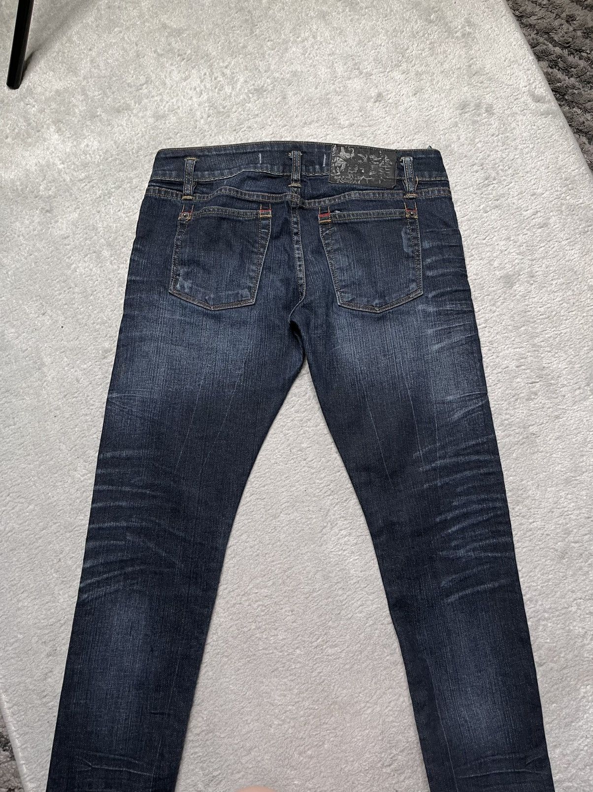 Ed Hardy Vintage Dark Blue Skinny Jeans Trousers Ed Hardy Sequins Size 28" / US 6 / IT 42 - 6 Thumbnail