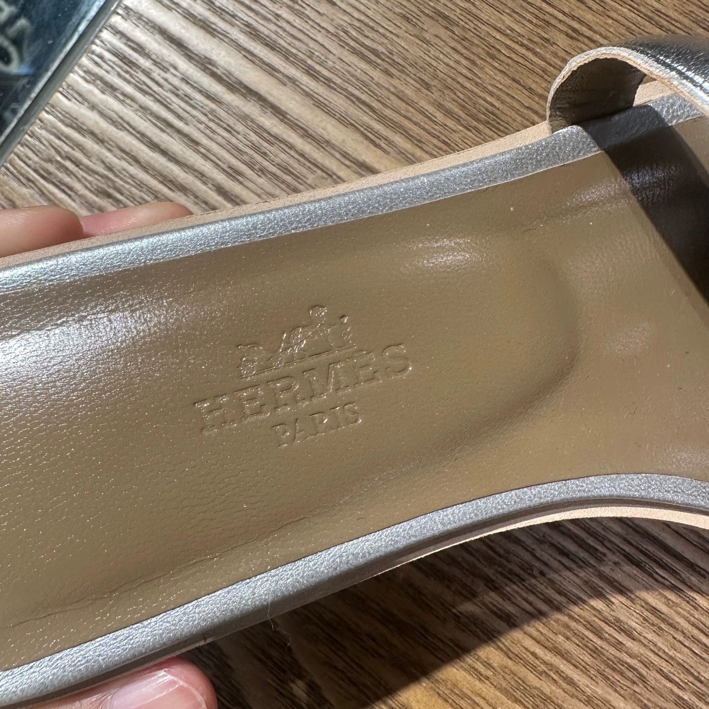 Hermes Hermes May317 Pigalle Slipper Silver Unused Size 36 Size US 5.5 / IT 35.5 - 5 Thumbnail