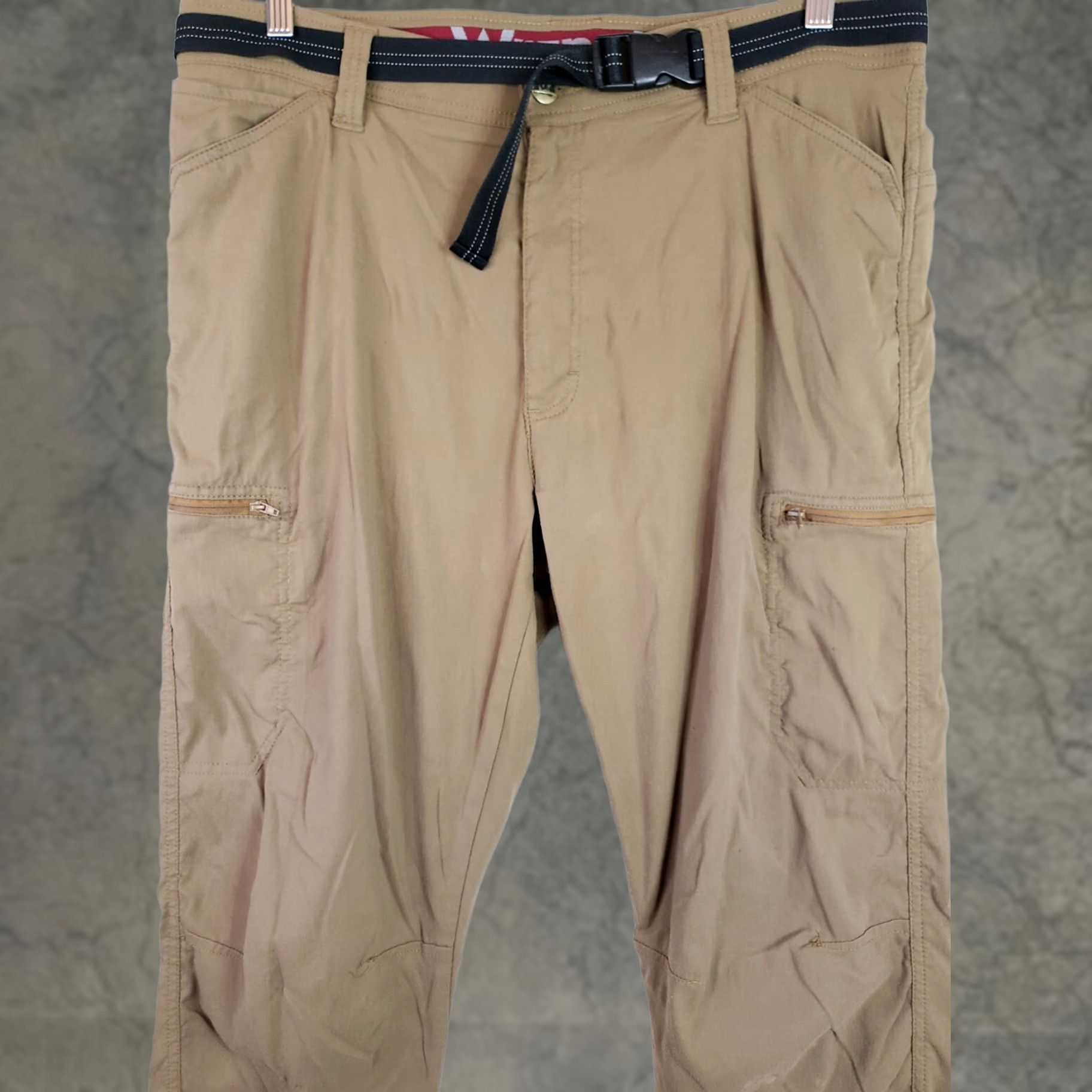 Wrangler Wrangler ATG Men's 36x32 Performance Pant Straight Fit Tan With Belt Size US 36 / EU 52 - 1 Thumbnail