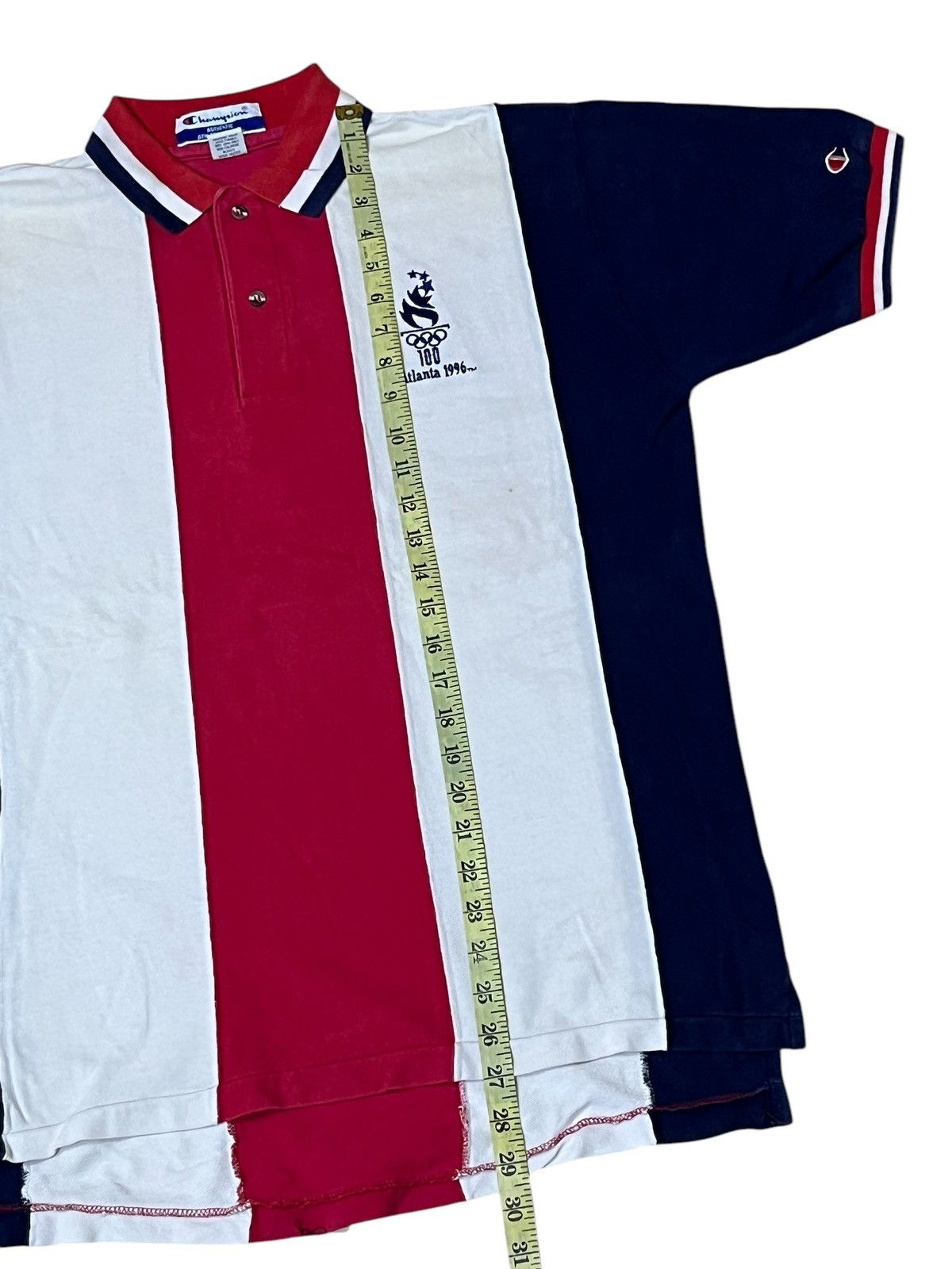 USA Olympics Rare🔥Vintage champion OLYMPIC ATLANTA 1996 polo shirt Size US L / EU 52-54 / 3 - 10 Thumbnail